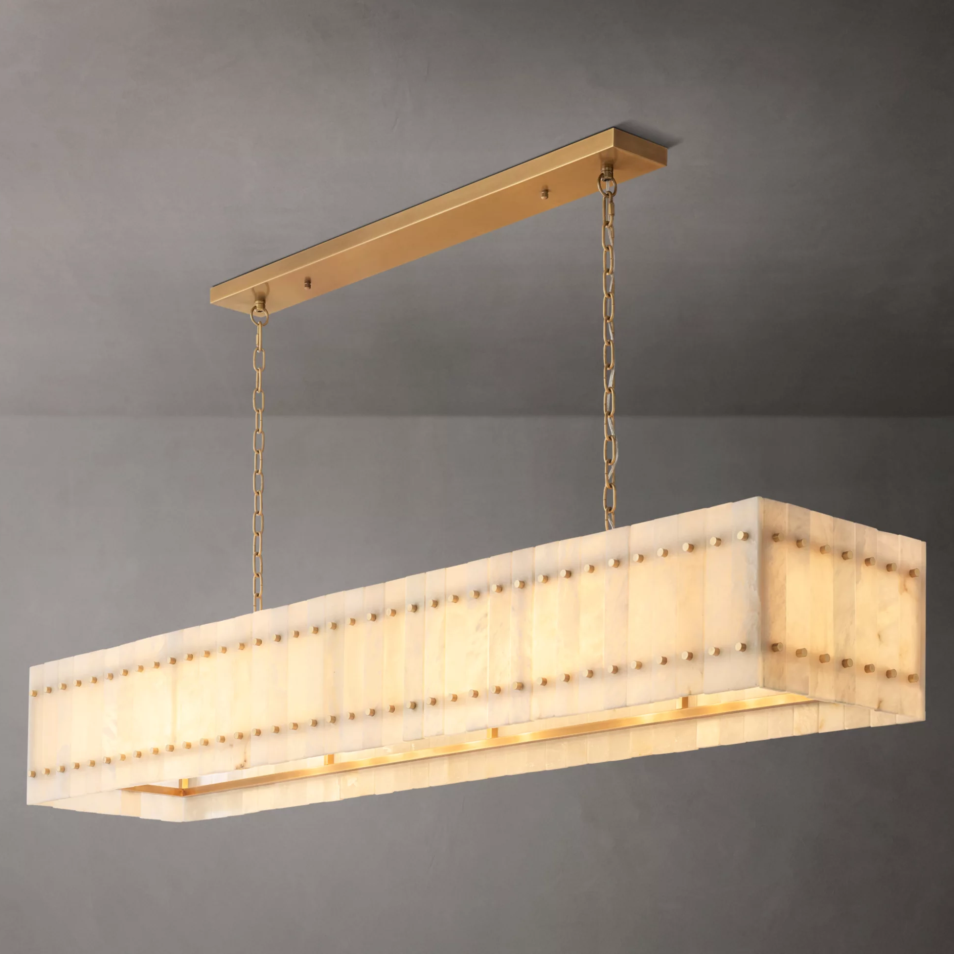 Alabaster Rectangular Chandelier - San Marco