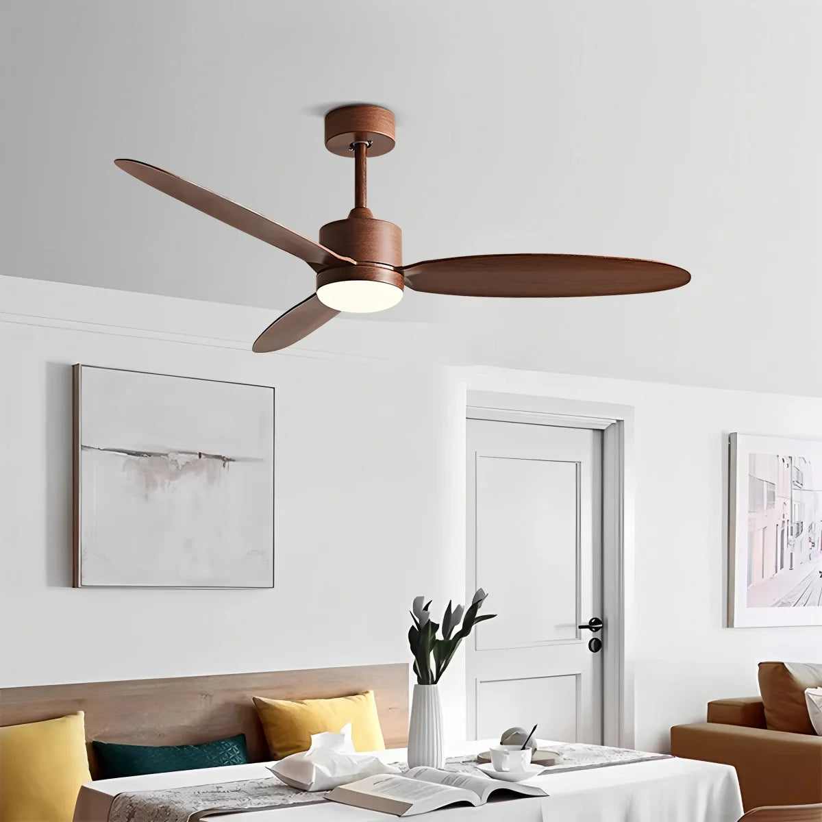 3-Blatt-Deckenventilator mit Licht für Schlafzimmer
