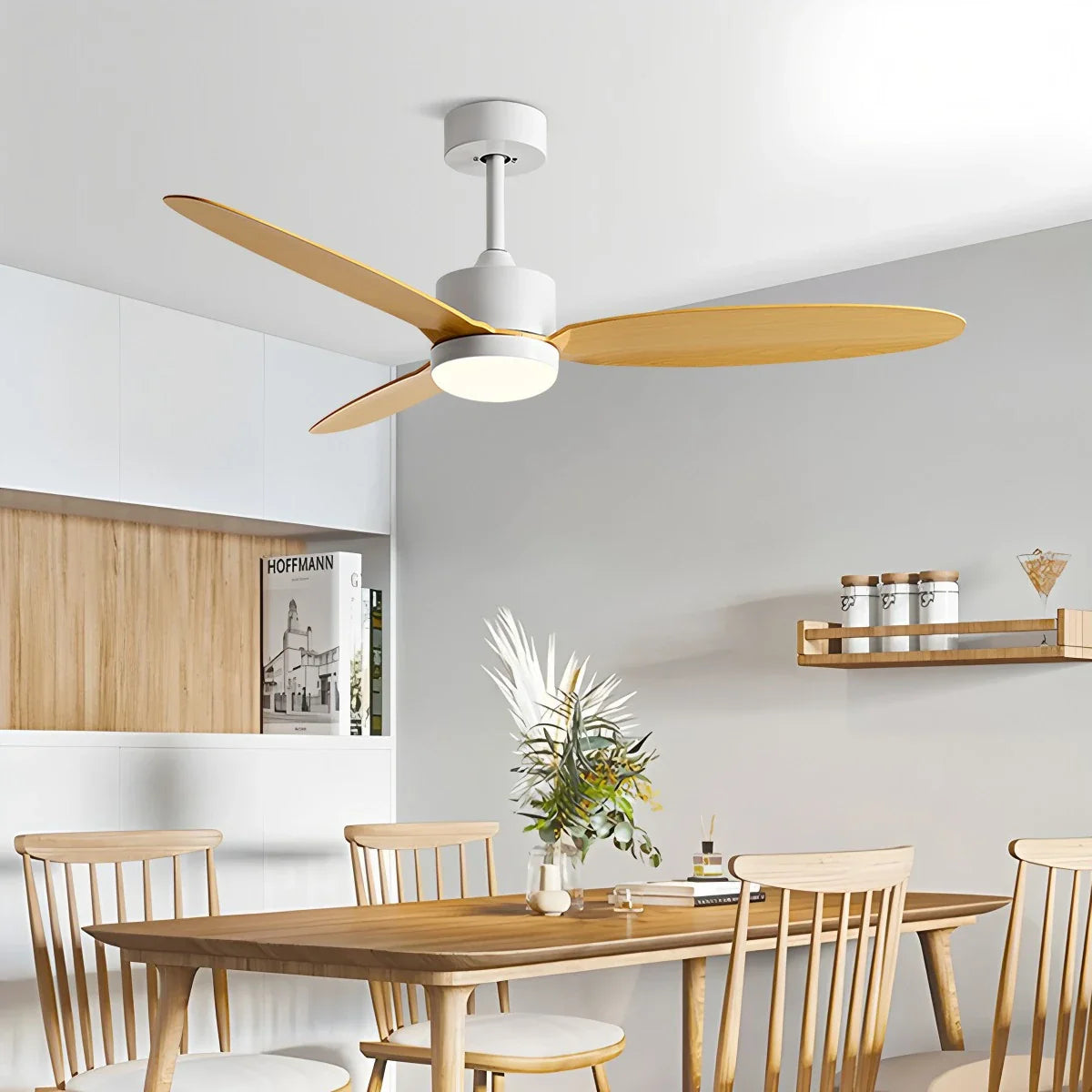 3-Blatt-Deckenventilator mit Licht für Schlafzimmer