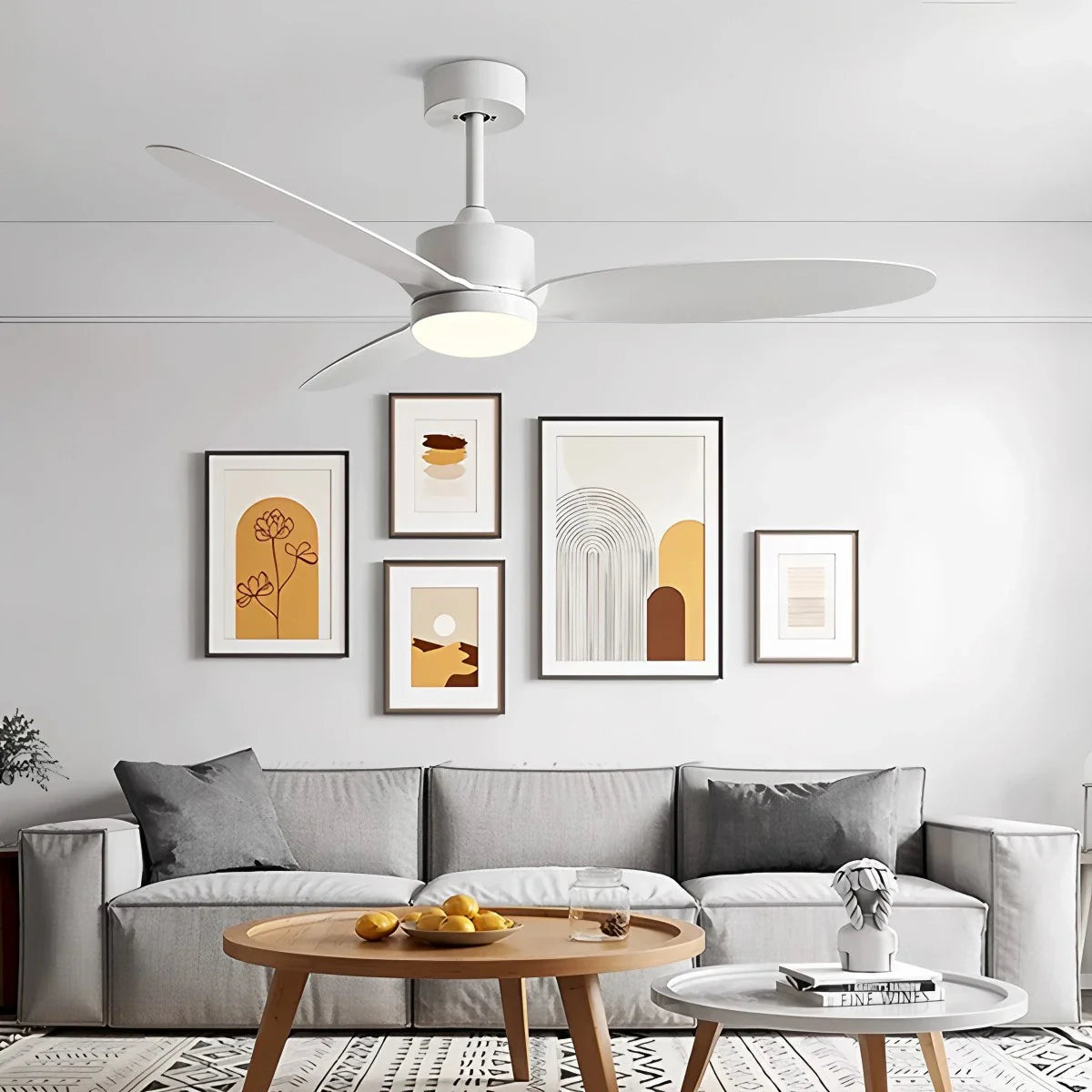 3-Blatt-Deckenventilator mit Licht für Schlafzimmer