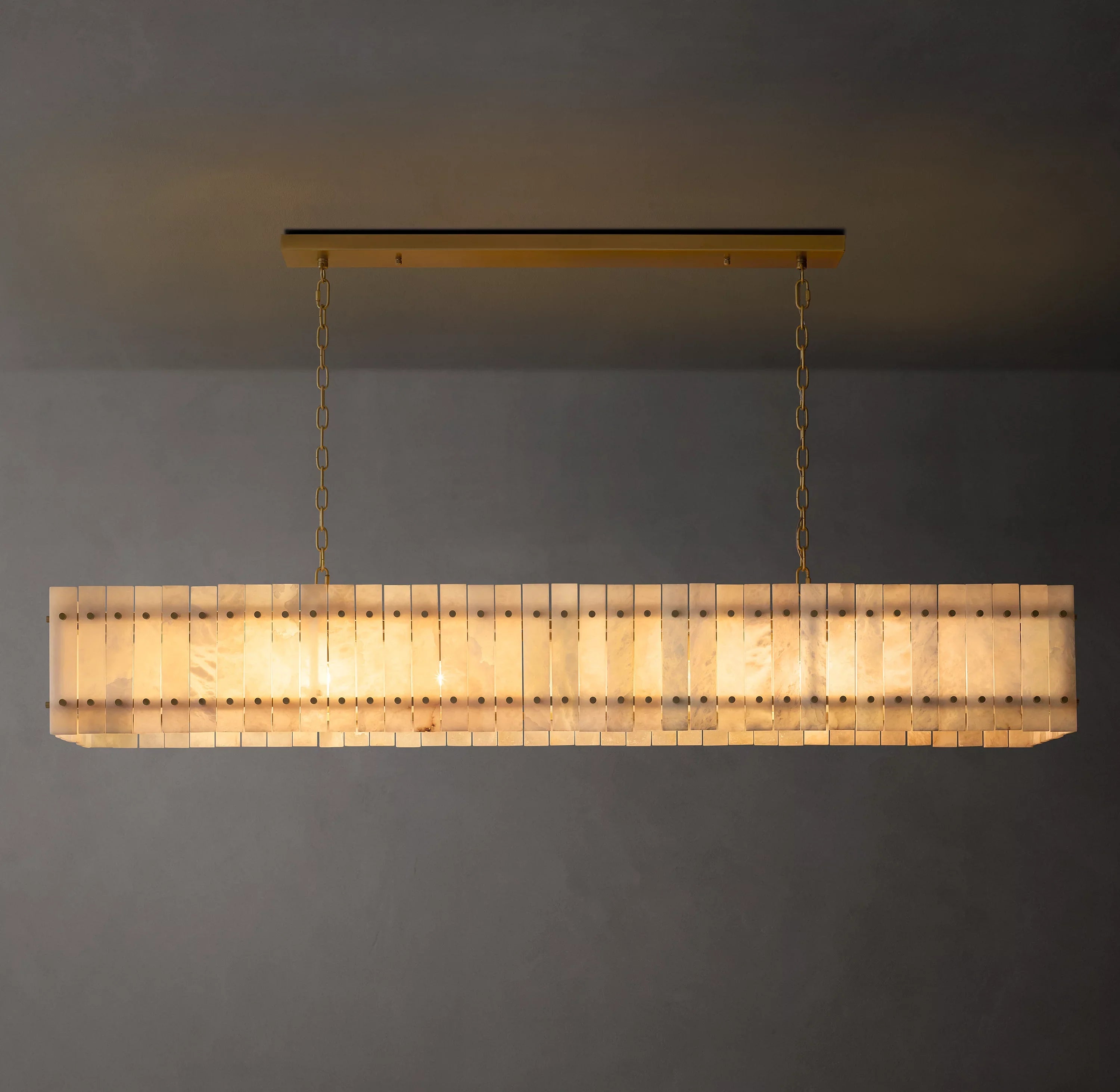 Alabaster Rectangular Chandelier - San Marco