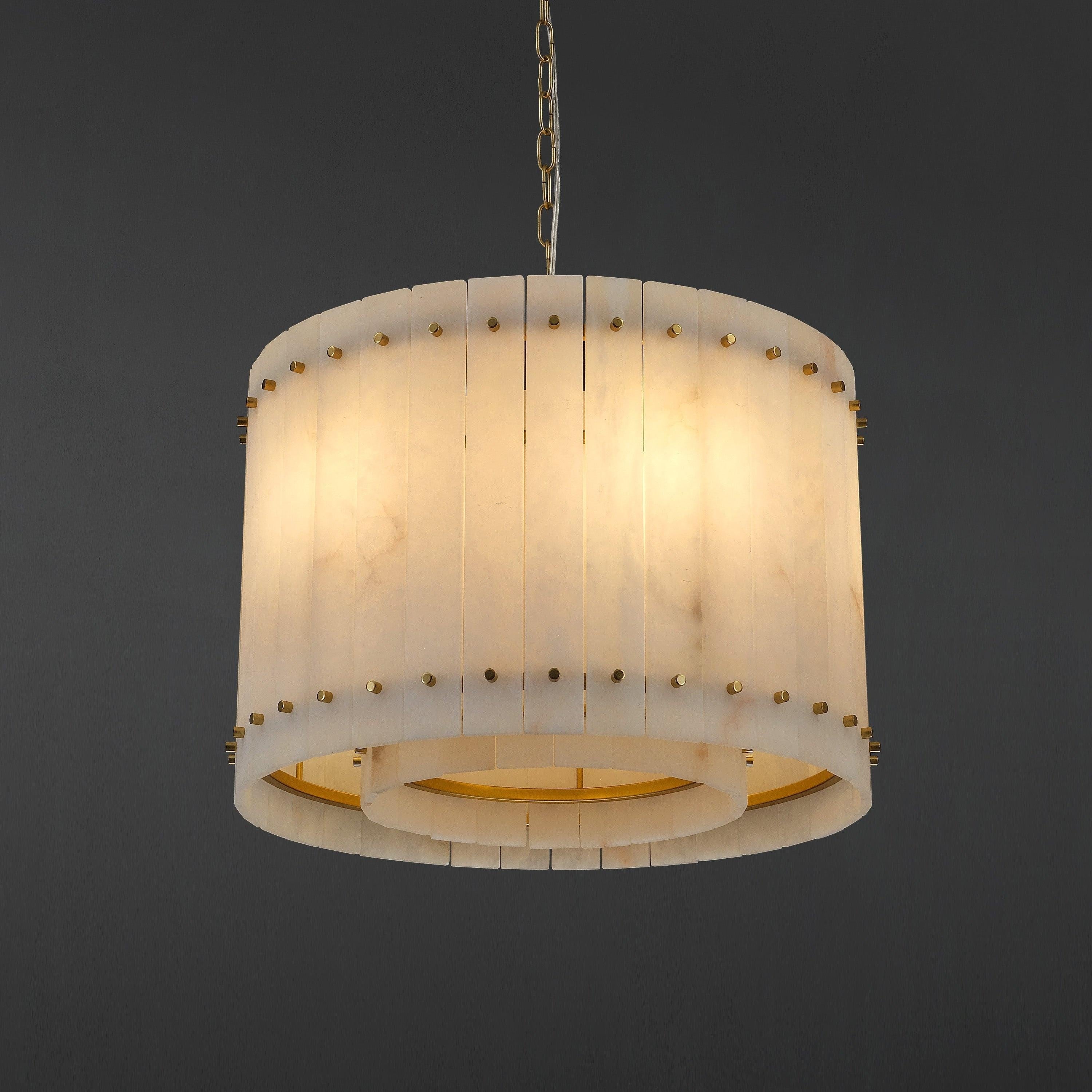 Alabaster Round Chandelier - San Marco