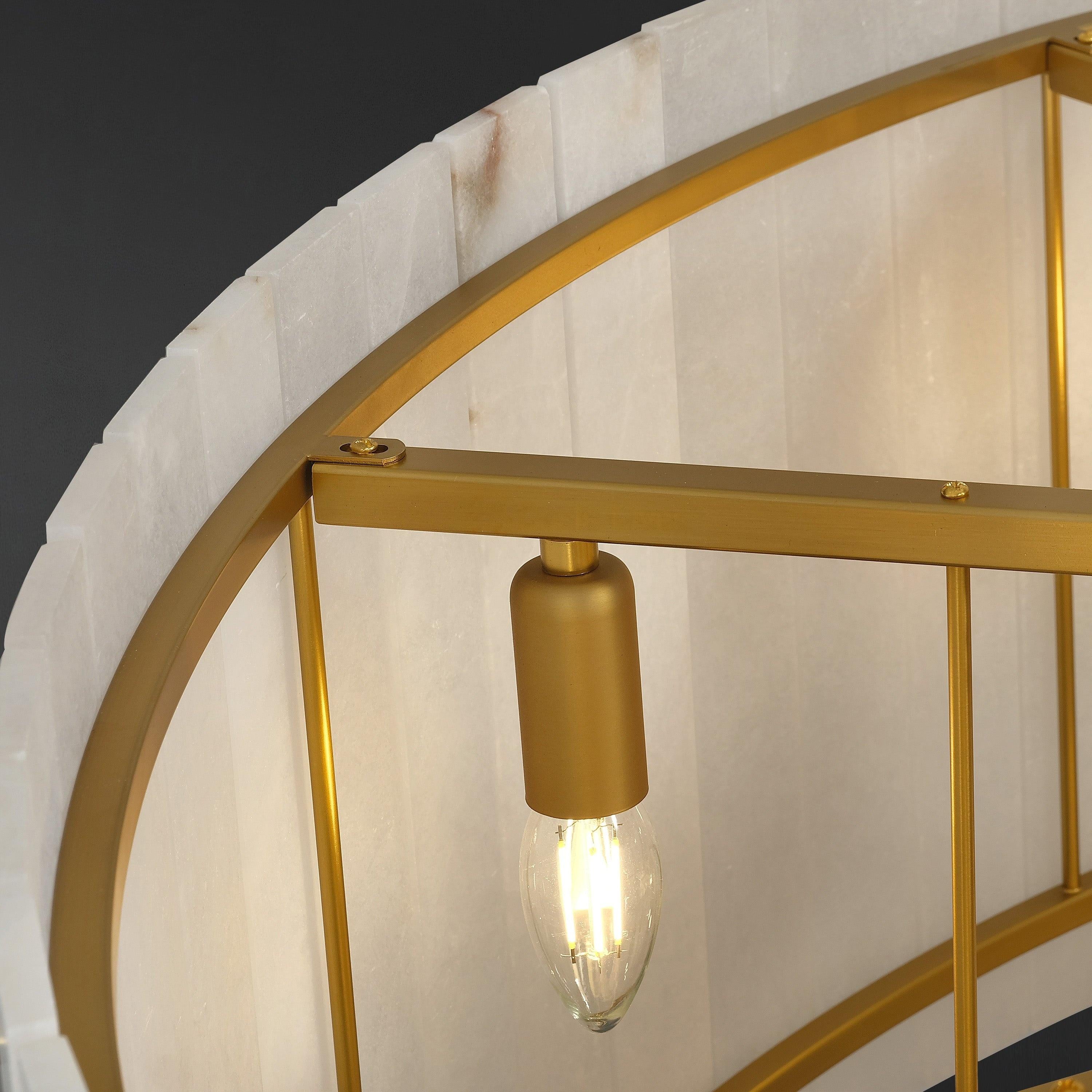 Alabaster Two-Tier Chandelier - San Marco