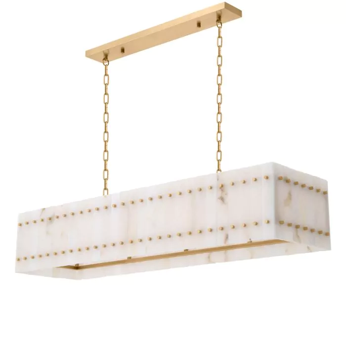 Alabaster Rectangular Chandelier - San Marco