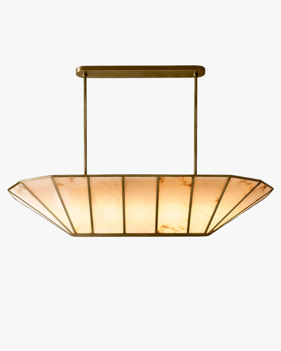 Alabaster Umbrella Linear Chandelier - Lucette