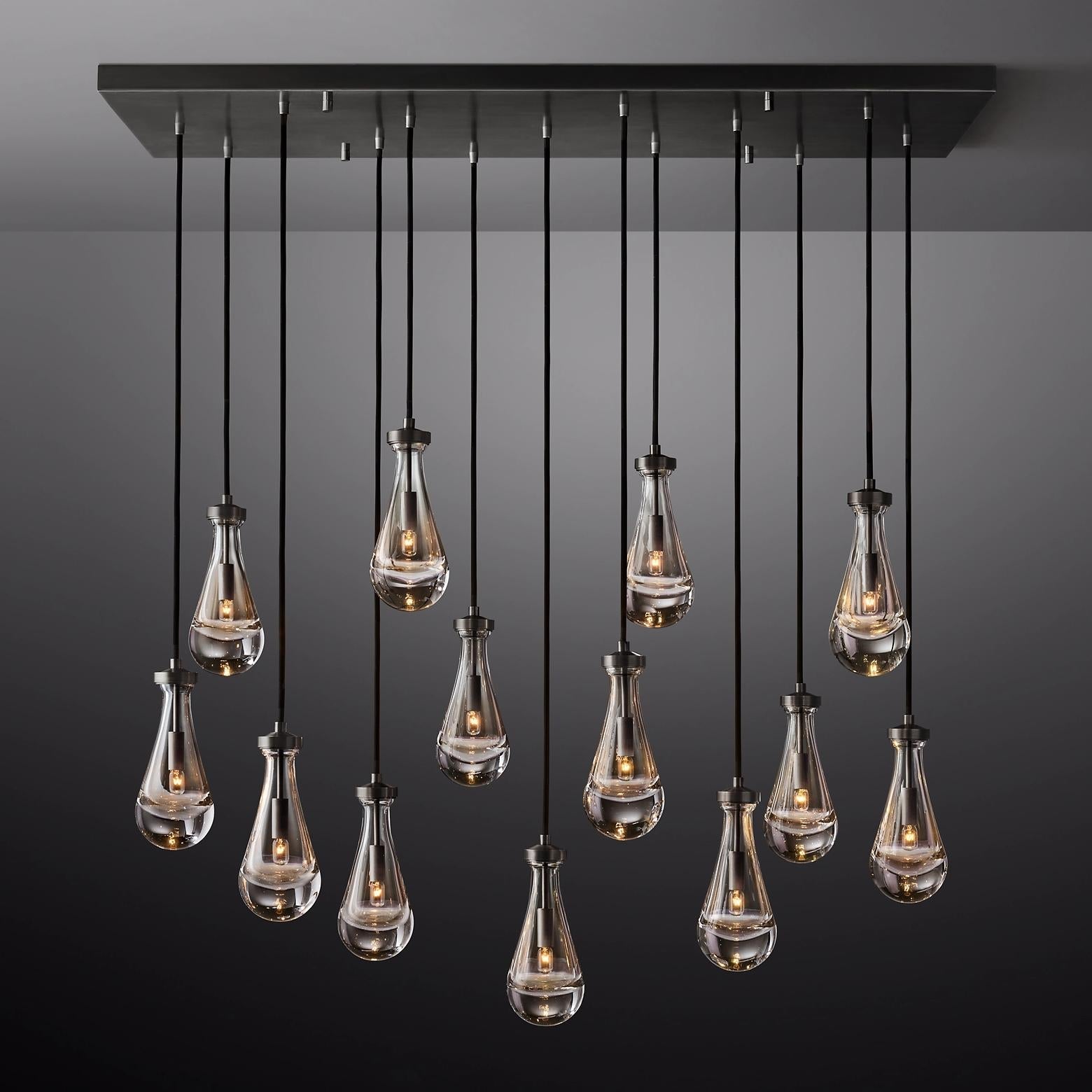 Raindrop Linear Chandelier – Ava