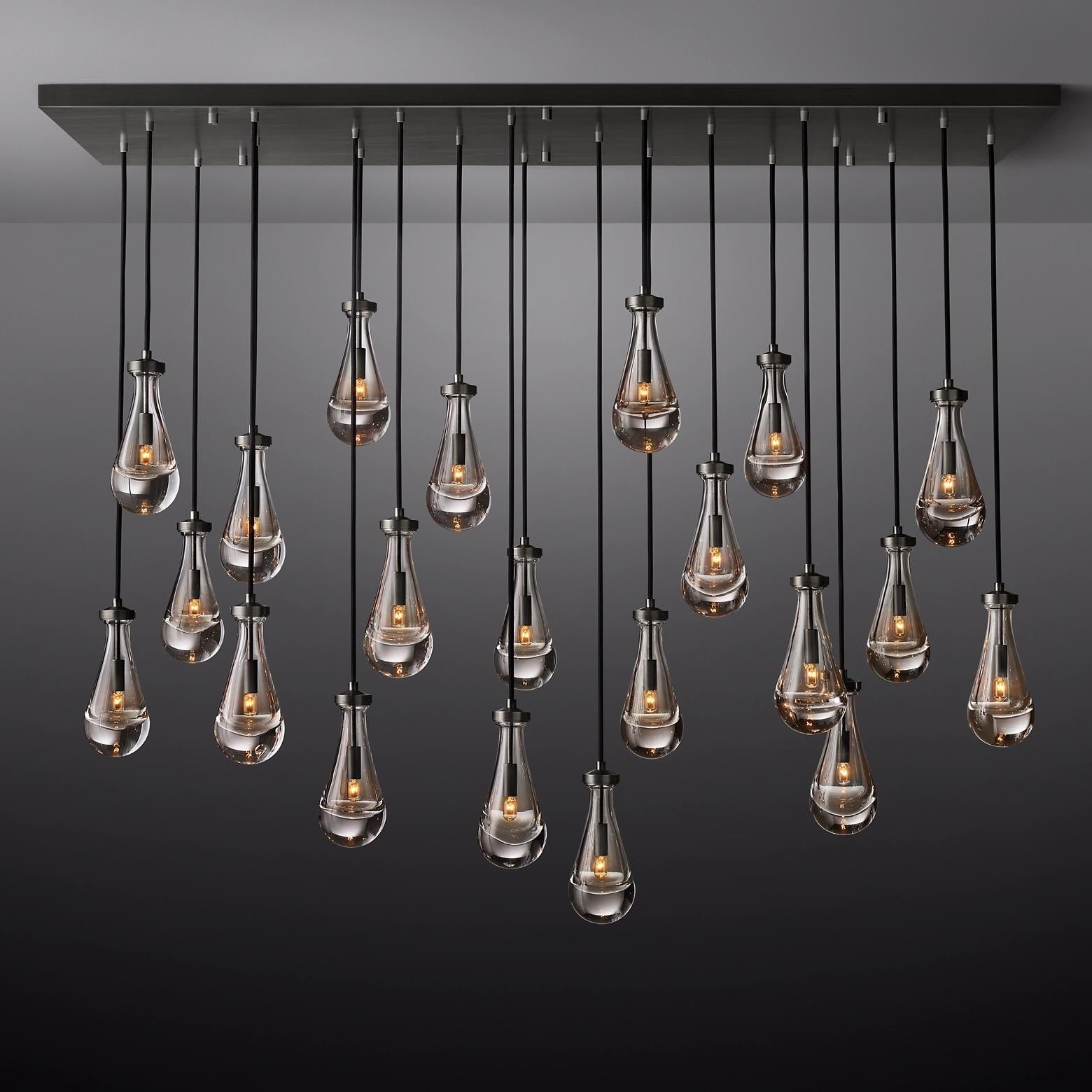 Raindrop Linear Chandelier – Ava