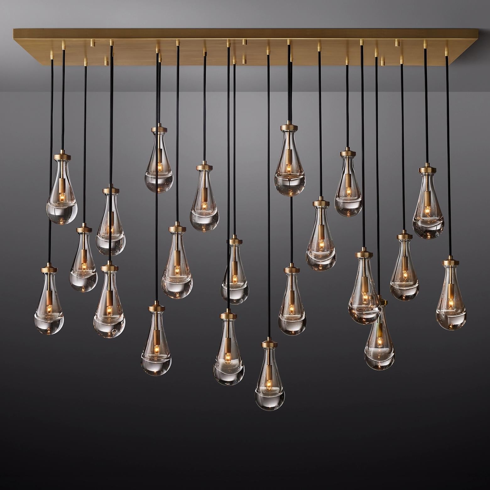 Raindrop Linear Chandelier – Ava