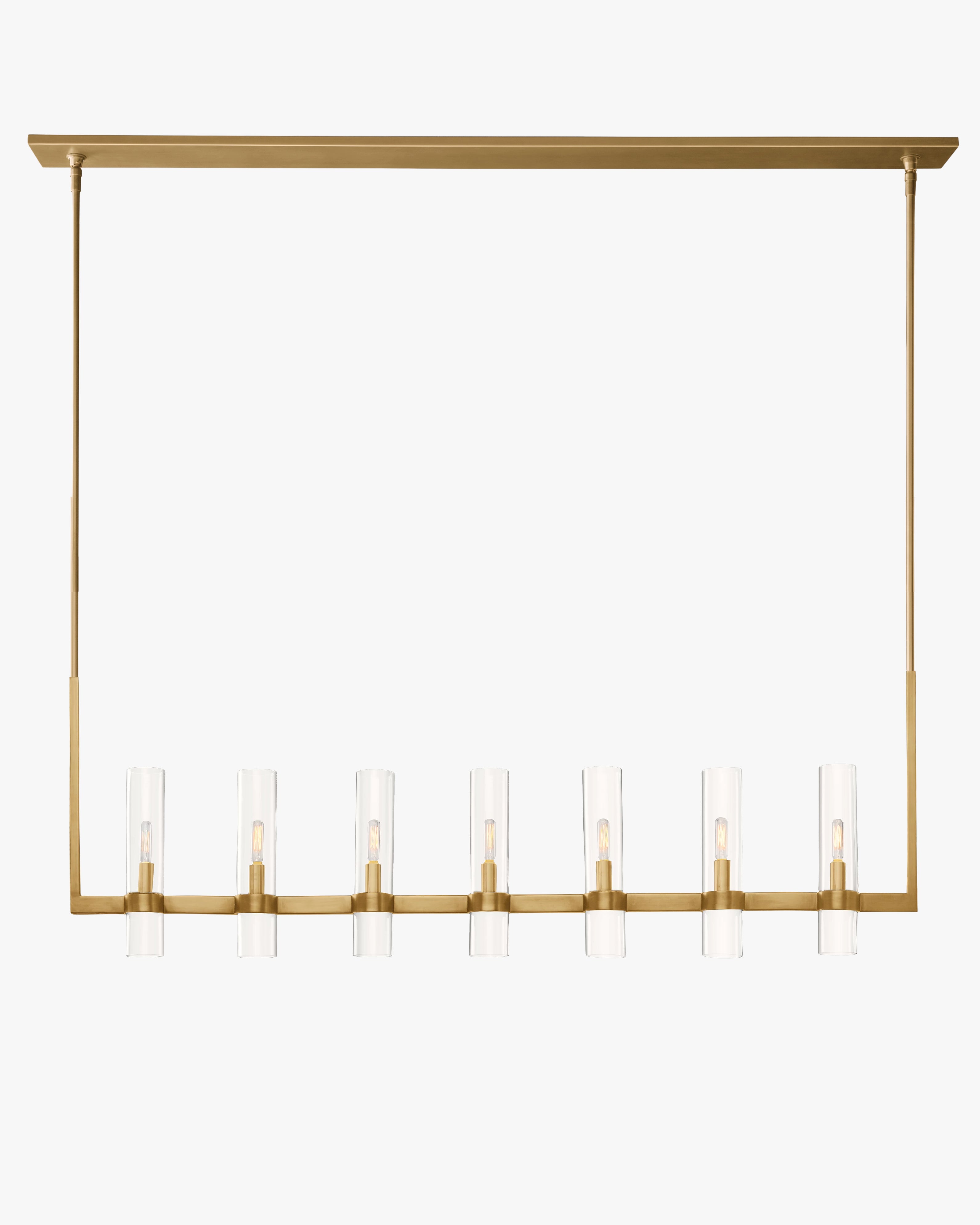 Cylindrical Glass Candle Linear Chandelier - Ravelle