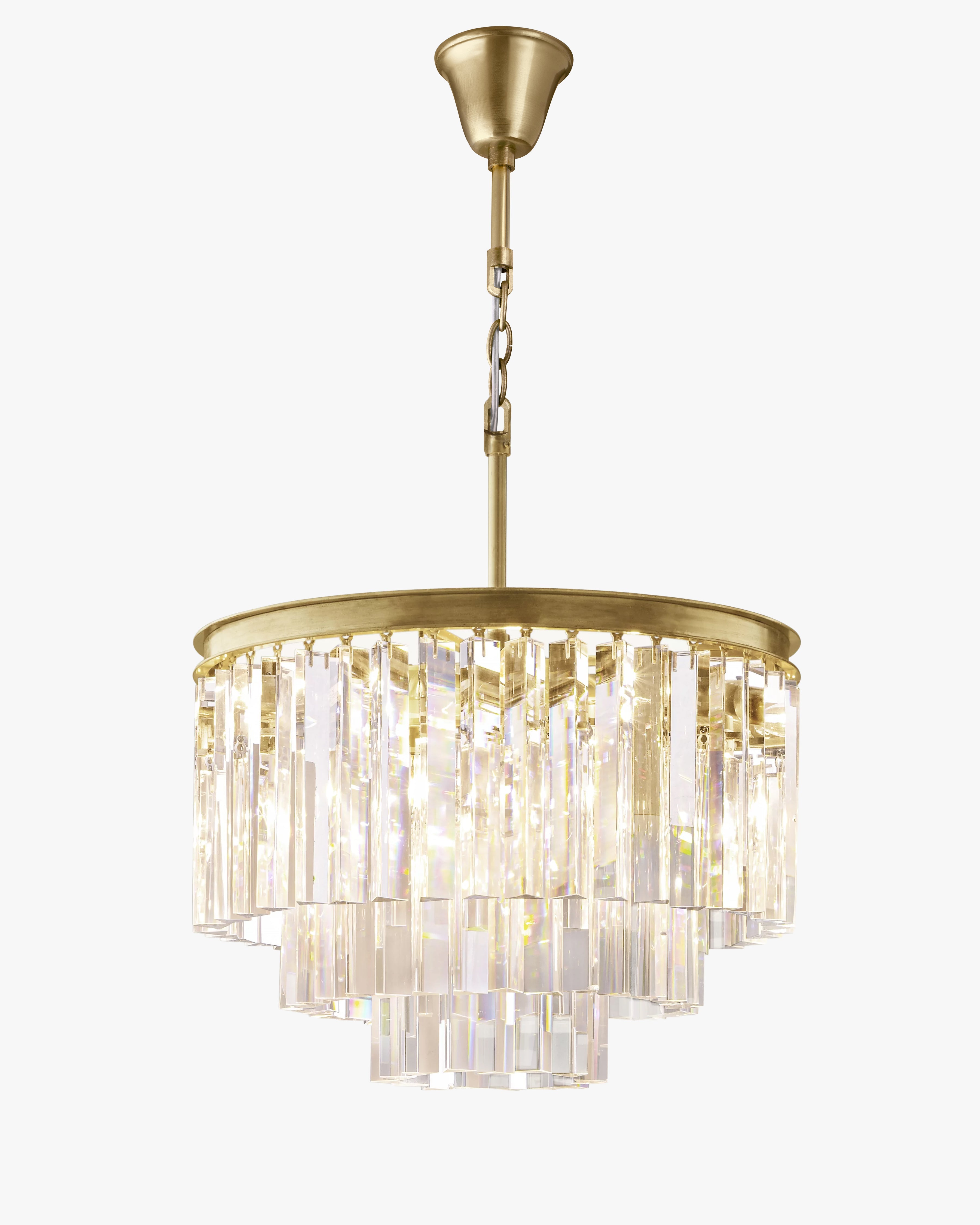 Crystal Prism Tiered Chandelier - Odeon