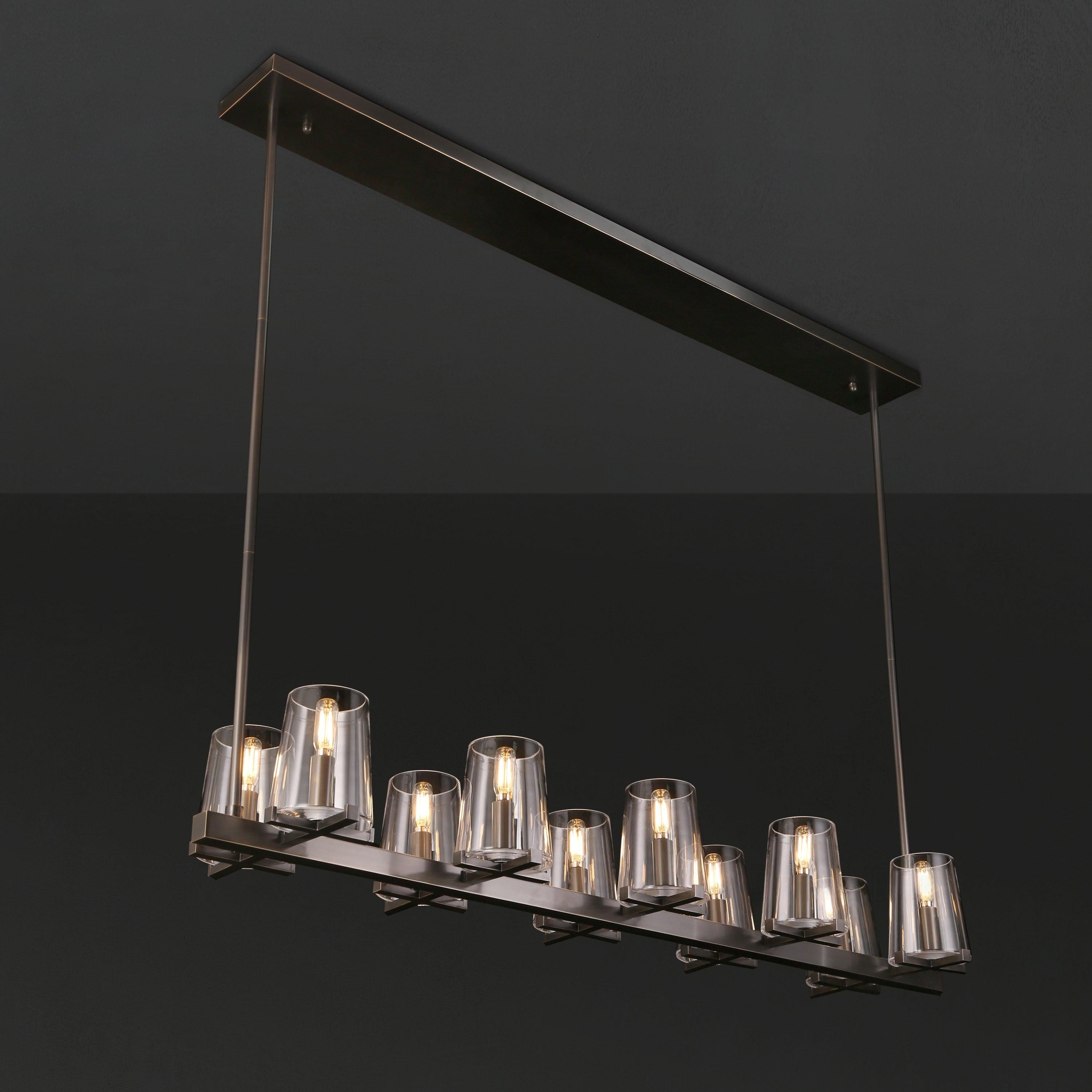 Hurricane Candle Linear Chandelier - Pauillac