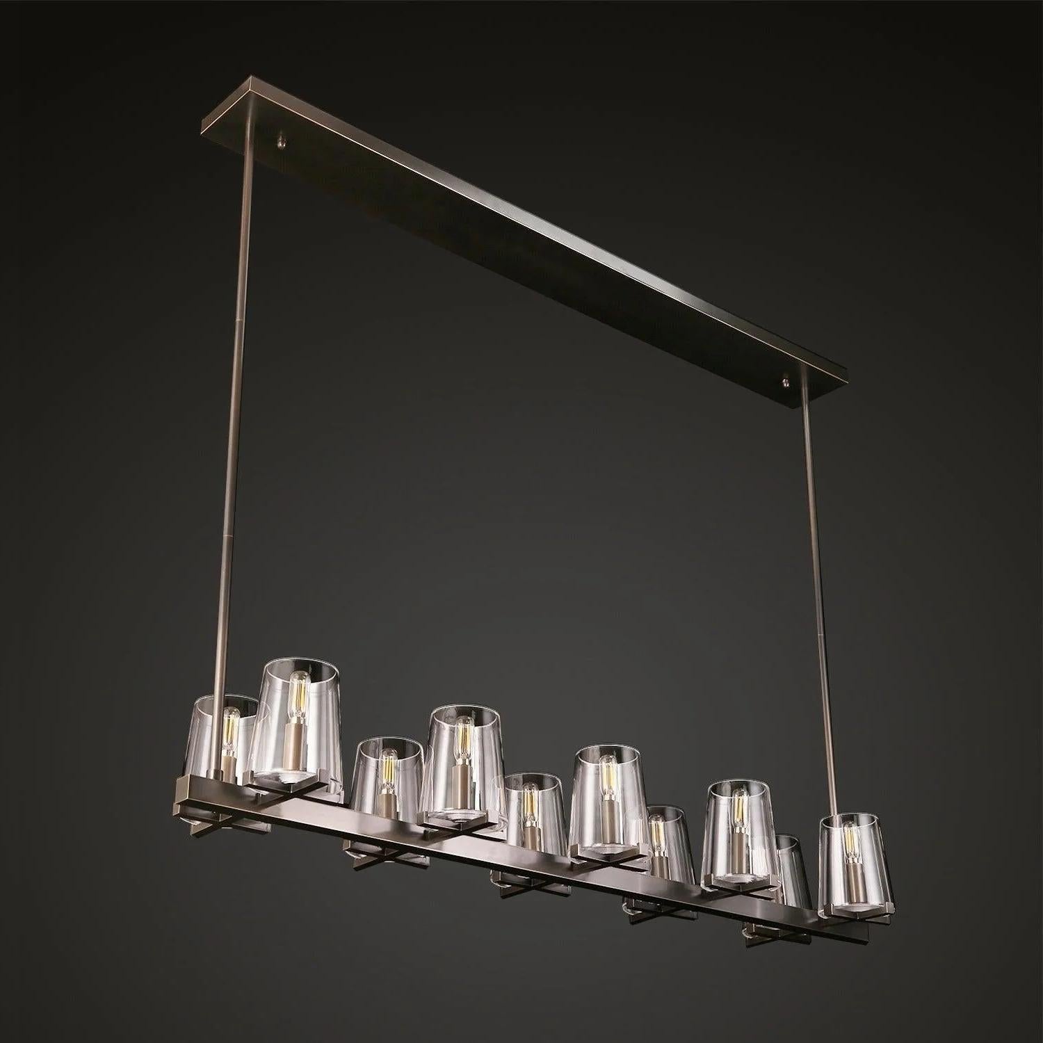 Hurricane Candle Linear Chandelier - Pauillac