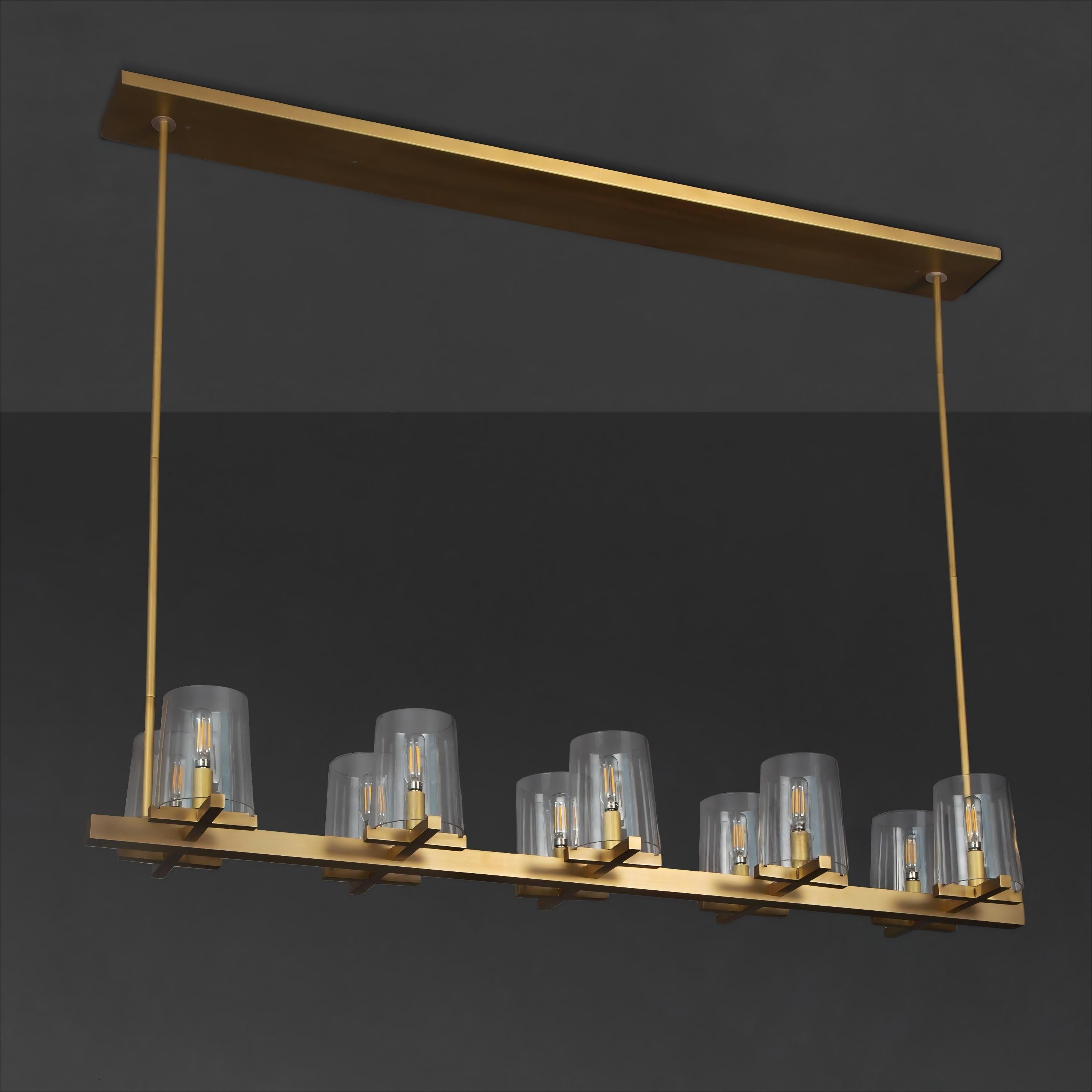 Hurricane Candle Linear Chandelier - Pauillac