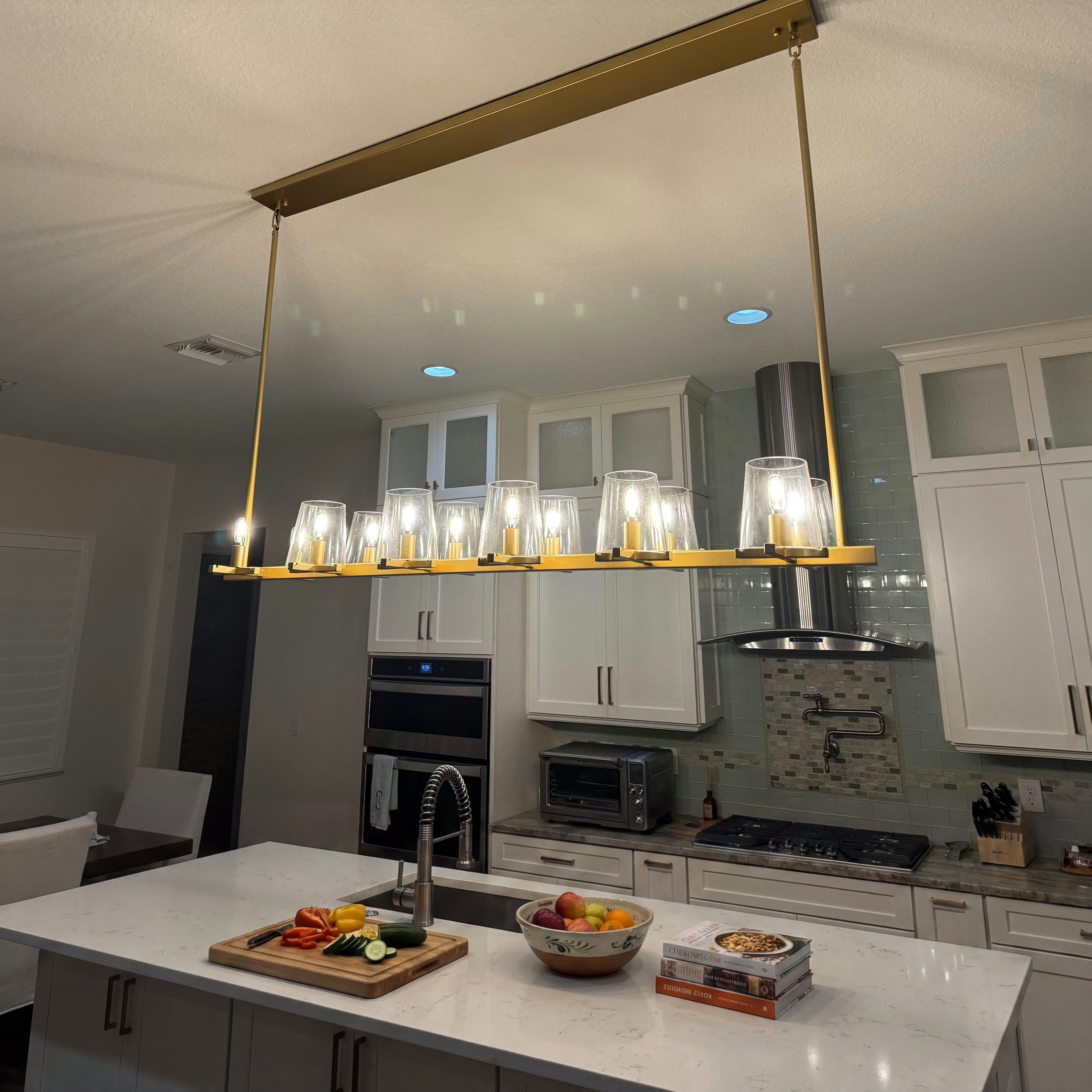 Hurricane Candle Linear Chandelier - Pauillac
