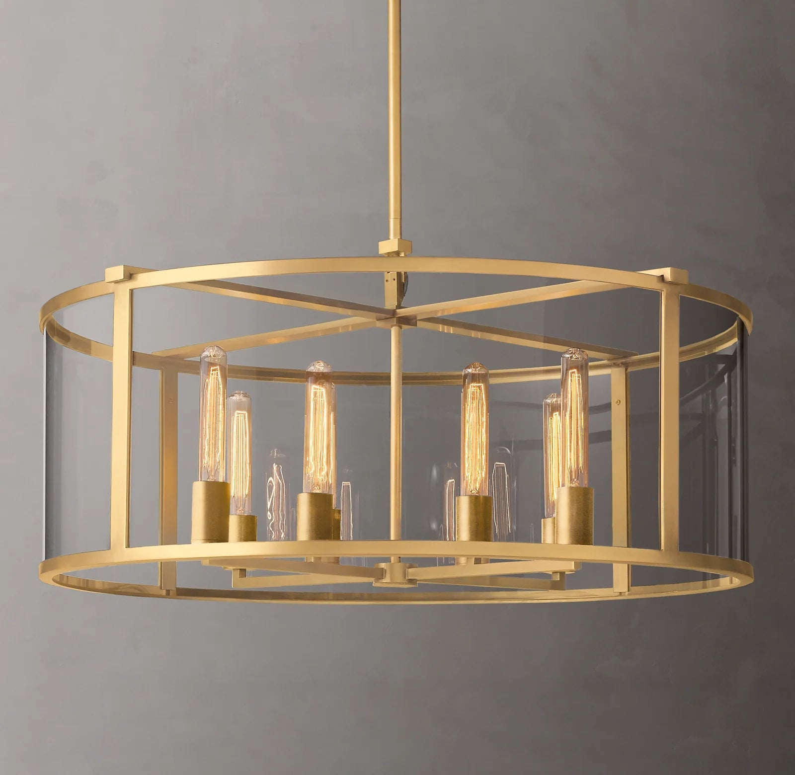Glass Drum Chandelier - Beckman