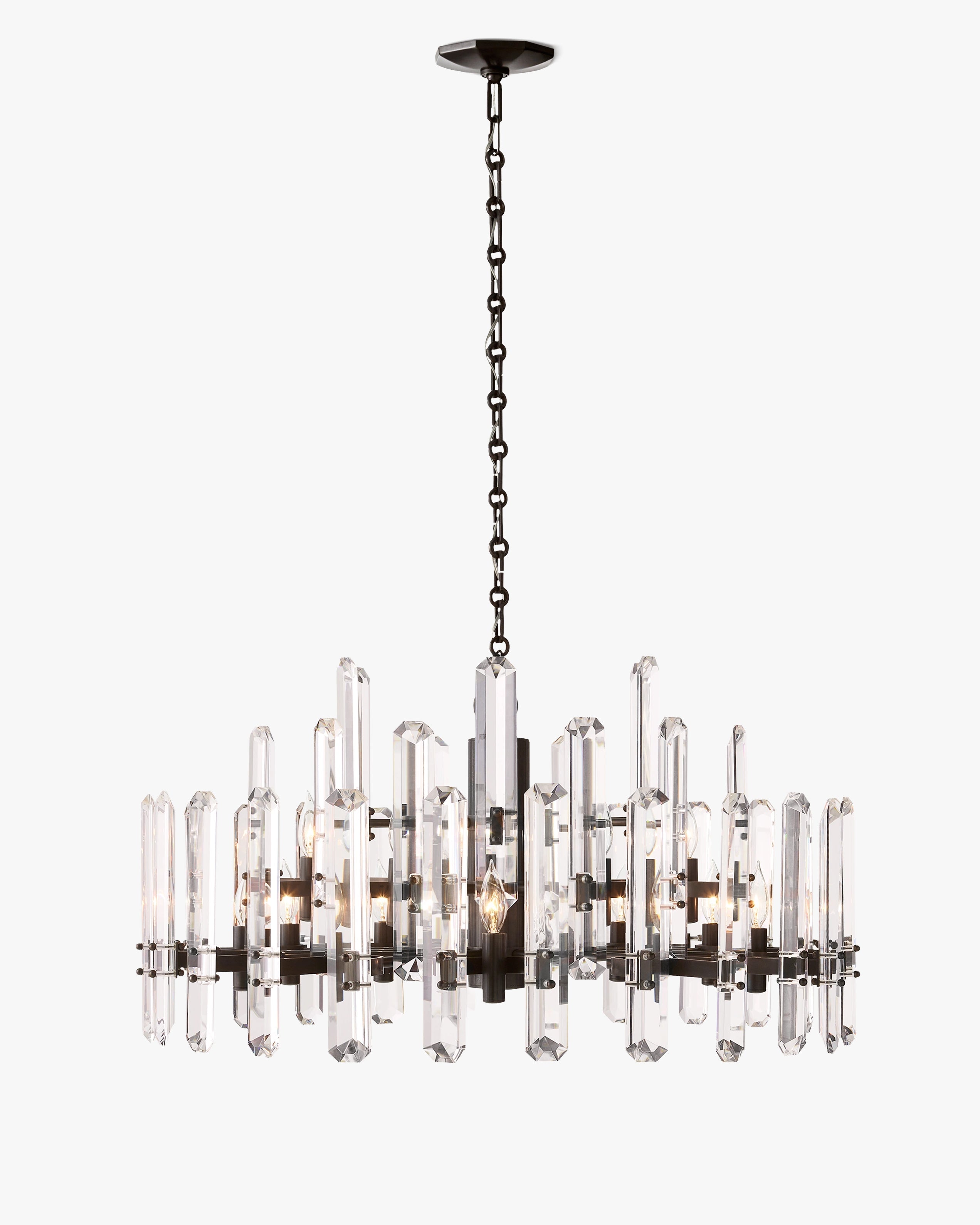 Crystal Prism Round Chandelier - Bonnington