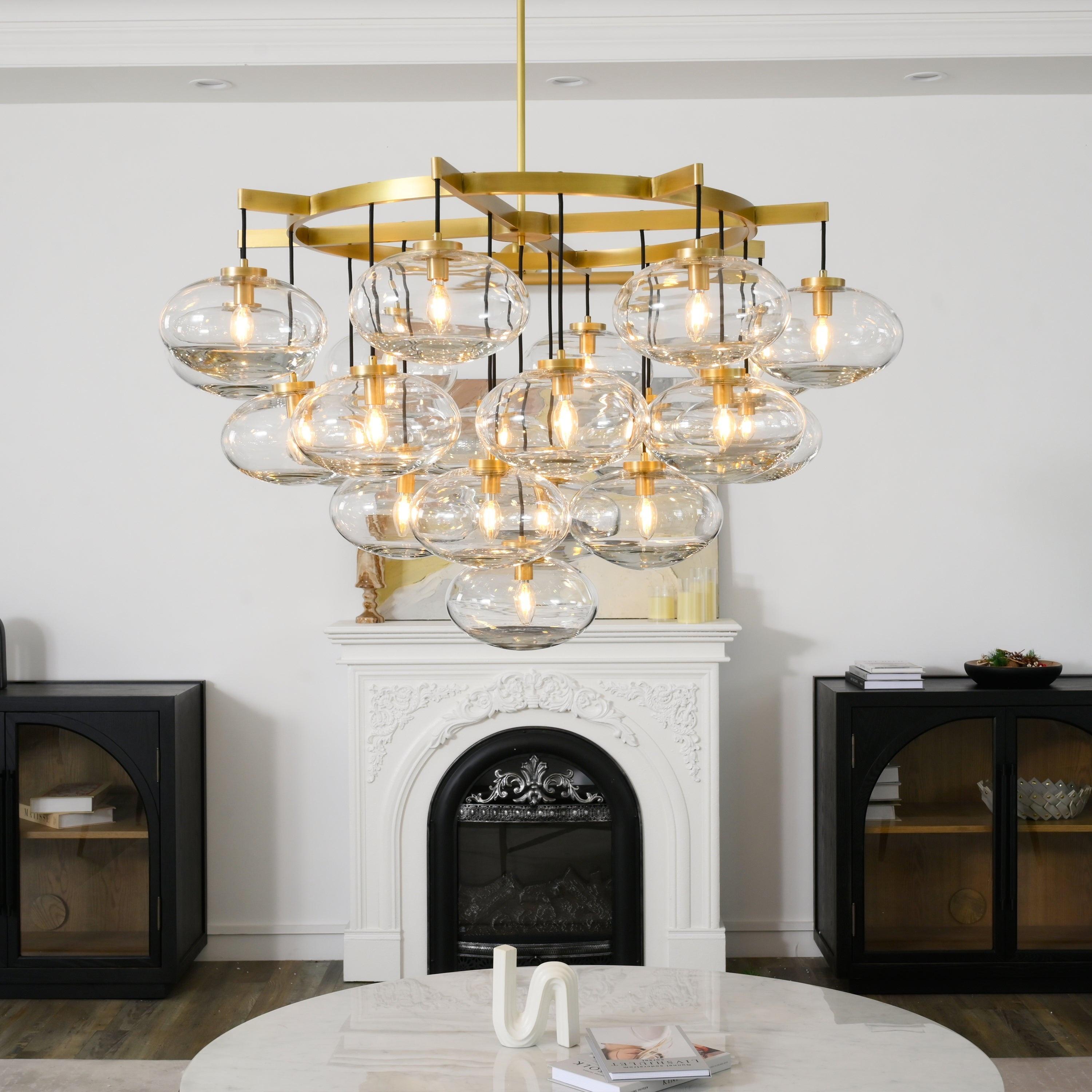 Globe Glass Cluster Chandelier - Cabrette