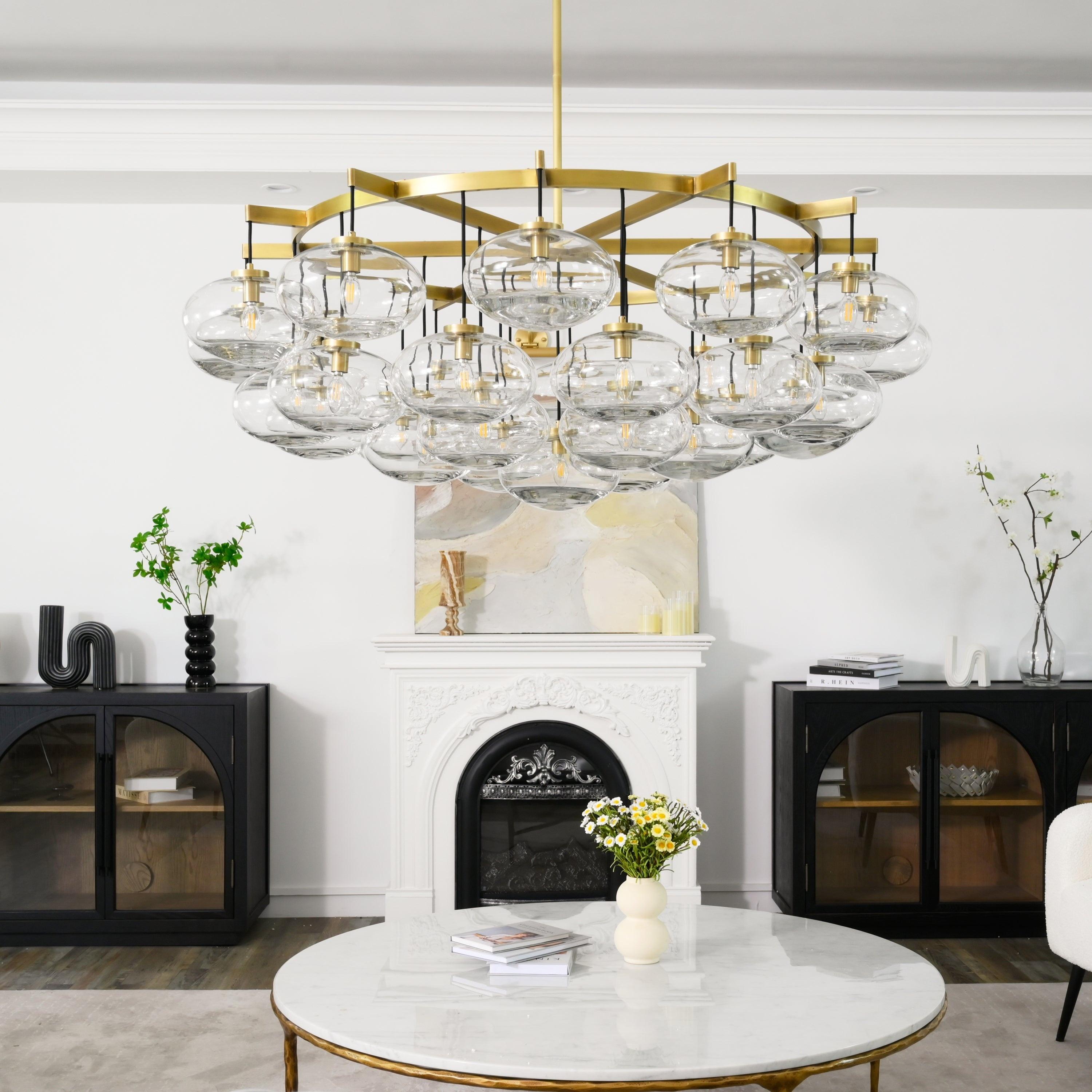 Globe Glass Cluster Chandelier - Cabrette