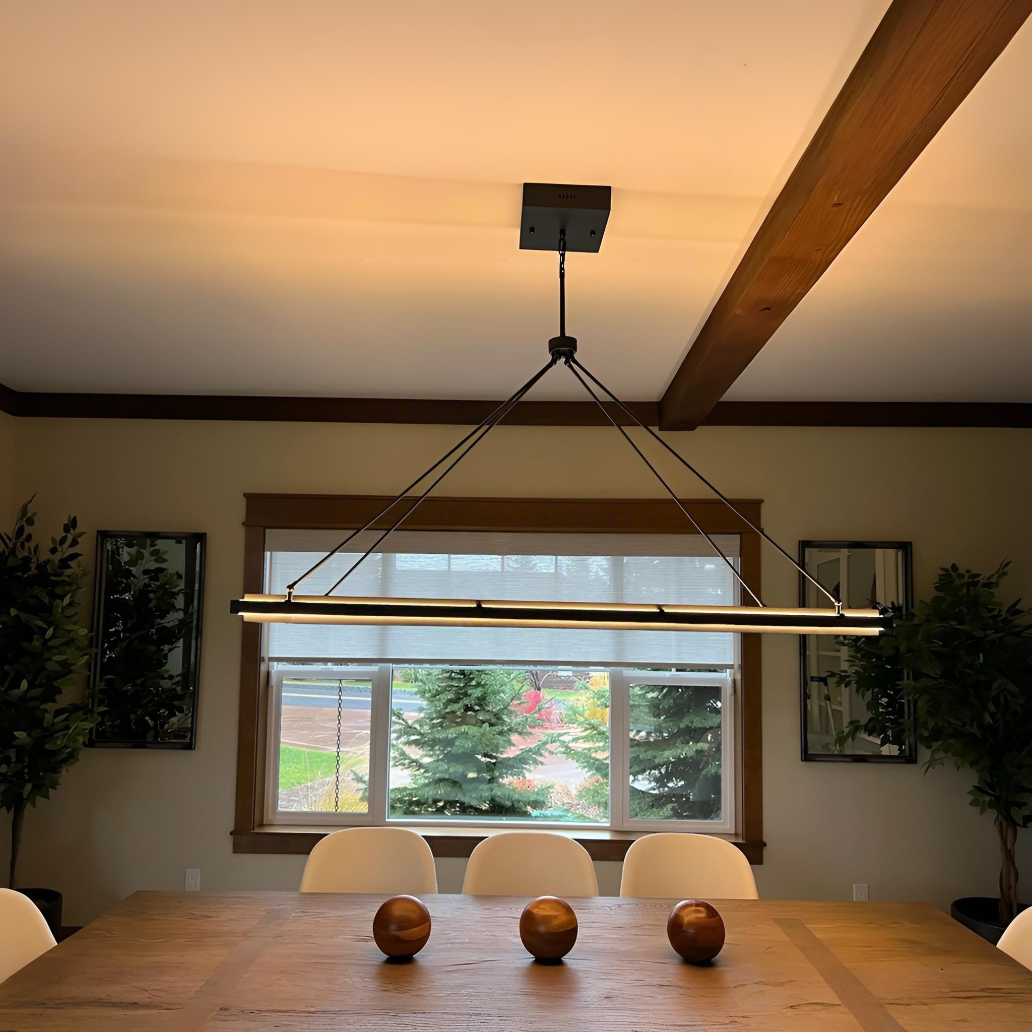 Forged Iron Rectangular LED Chandelier - Peralta