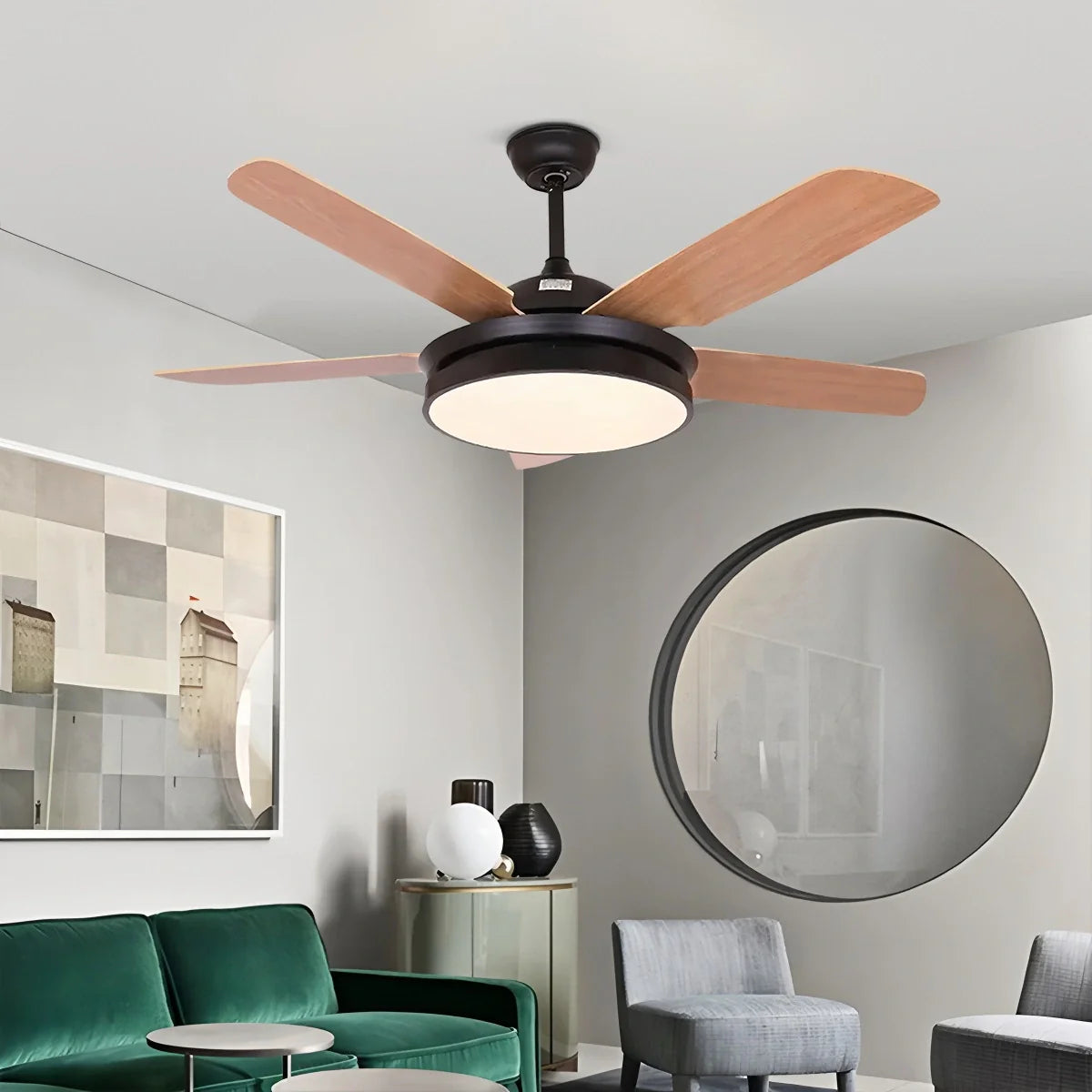 5-Flügel-Deckenventilator mit Beleuchtung für das Wohnzimmer