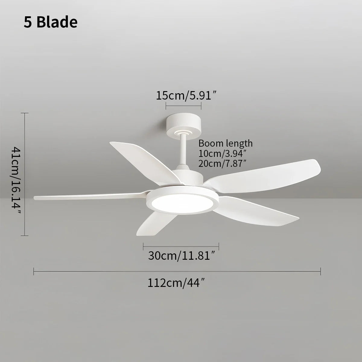 Modern White Ceiling Fans with Lights and Remote