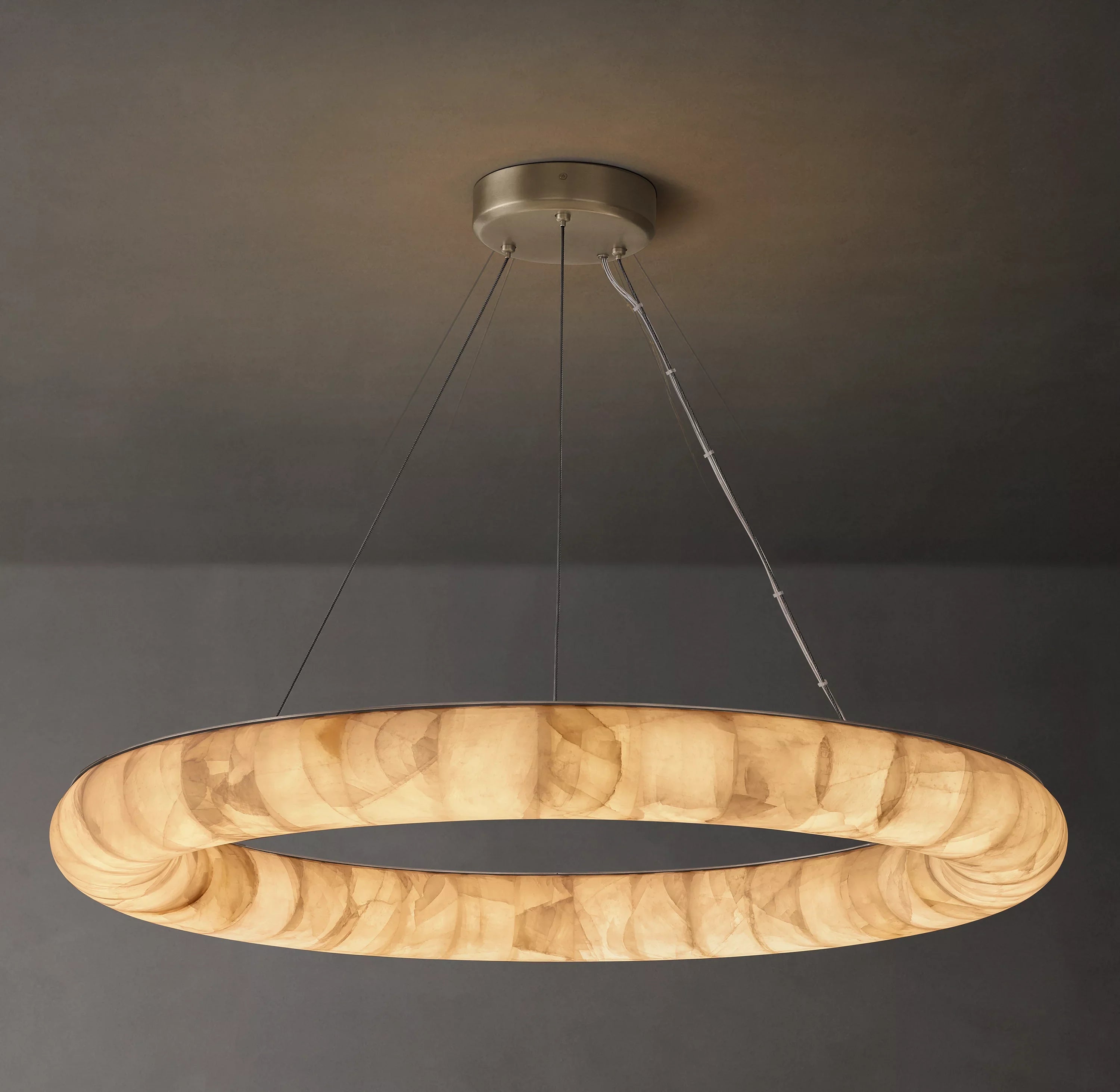 Lisse Ring Alabaster Chandelier - Rivage