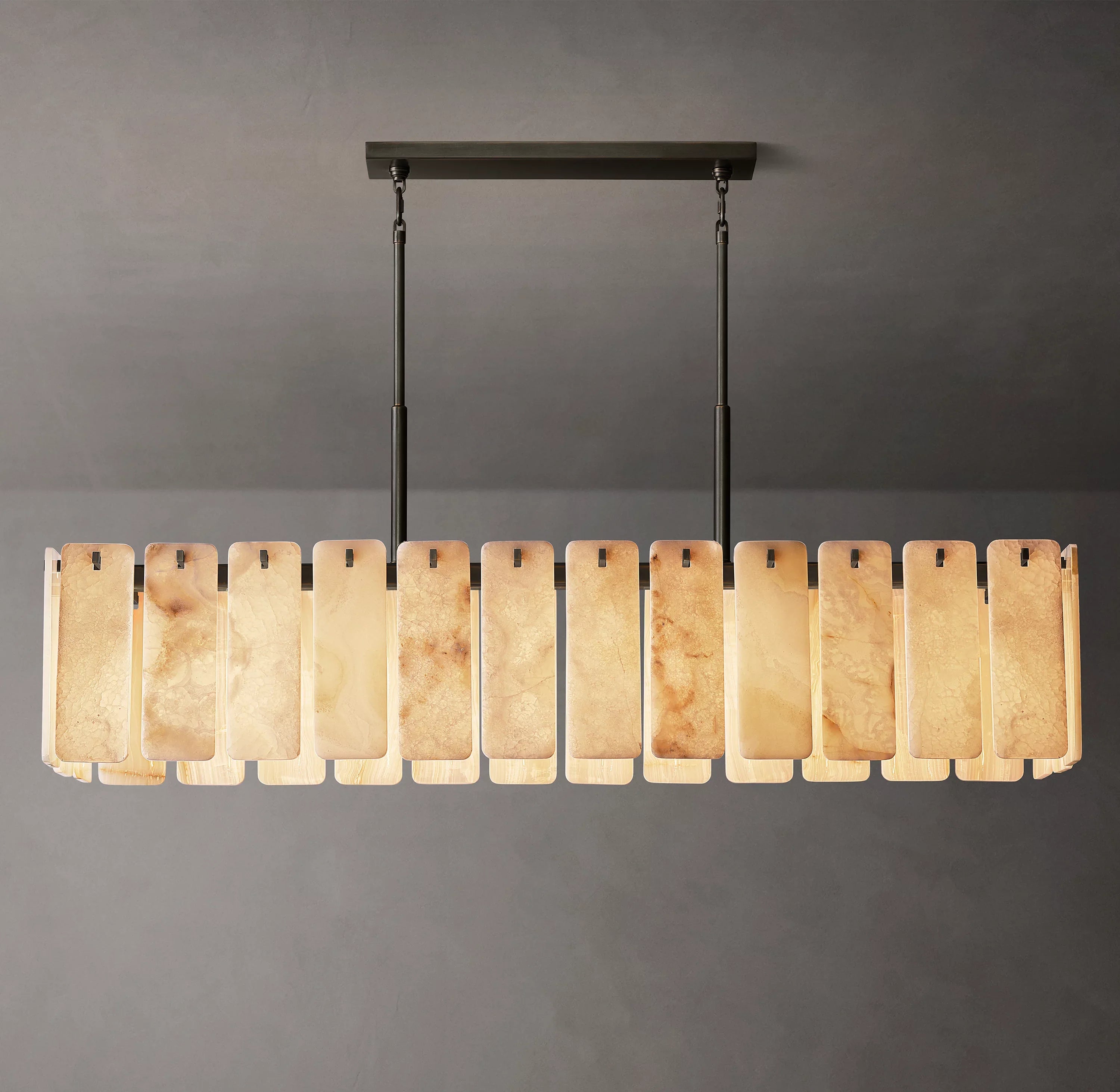 Alabaster Rectangular Chandelier - Calamette