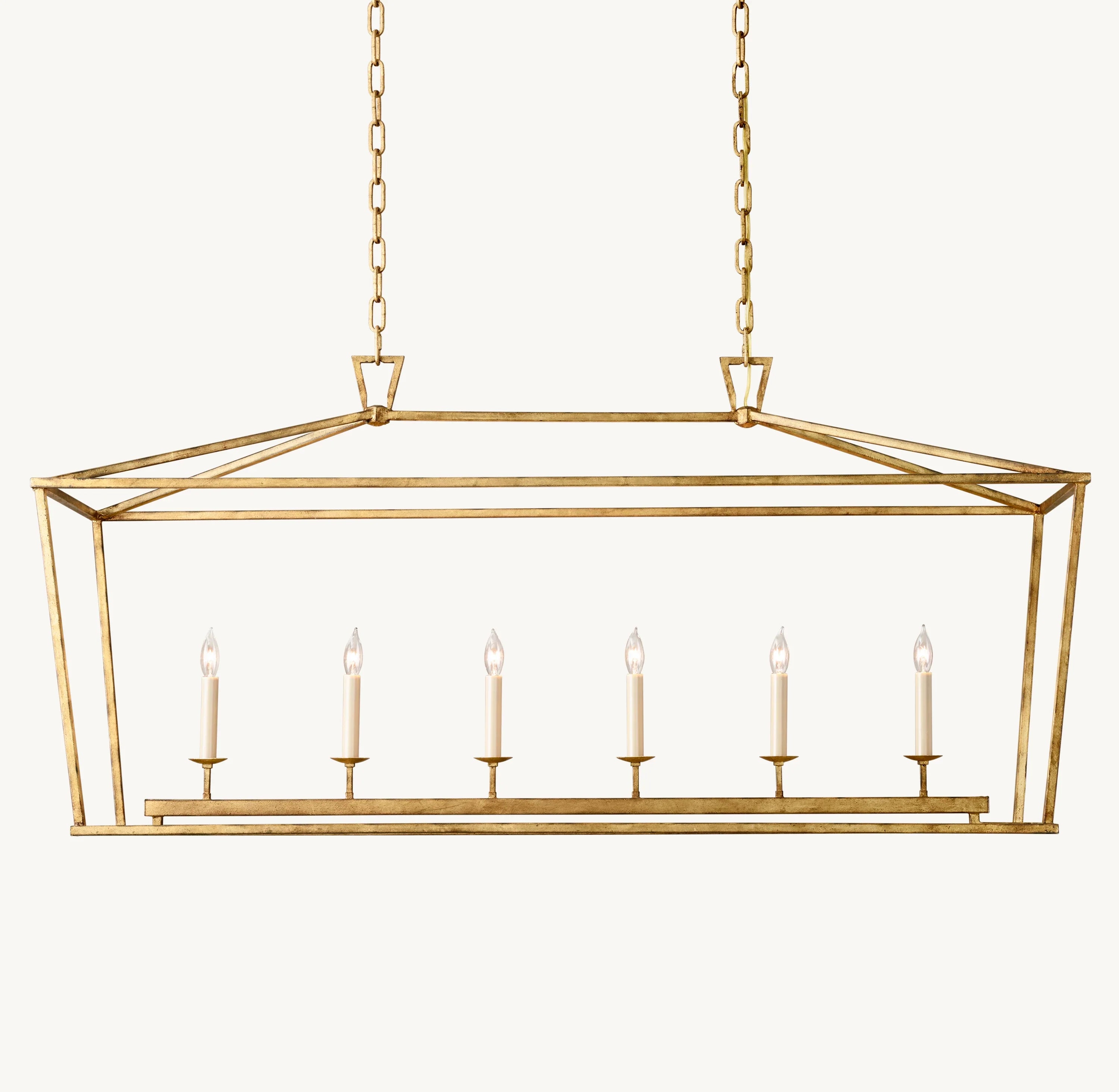Candelabra Rectangular Lantern Chandelier – Openwork