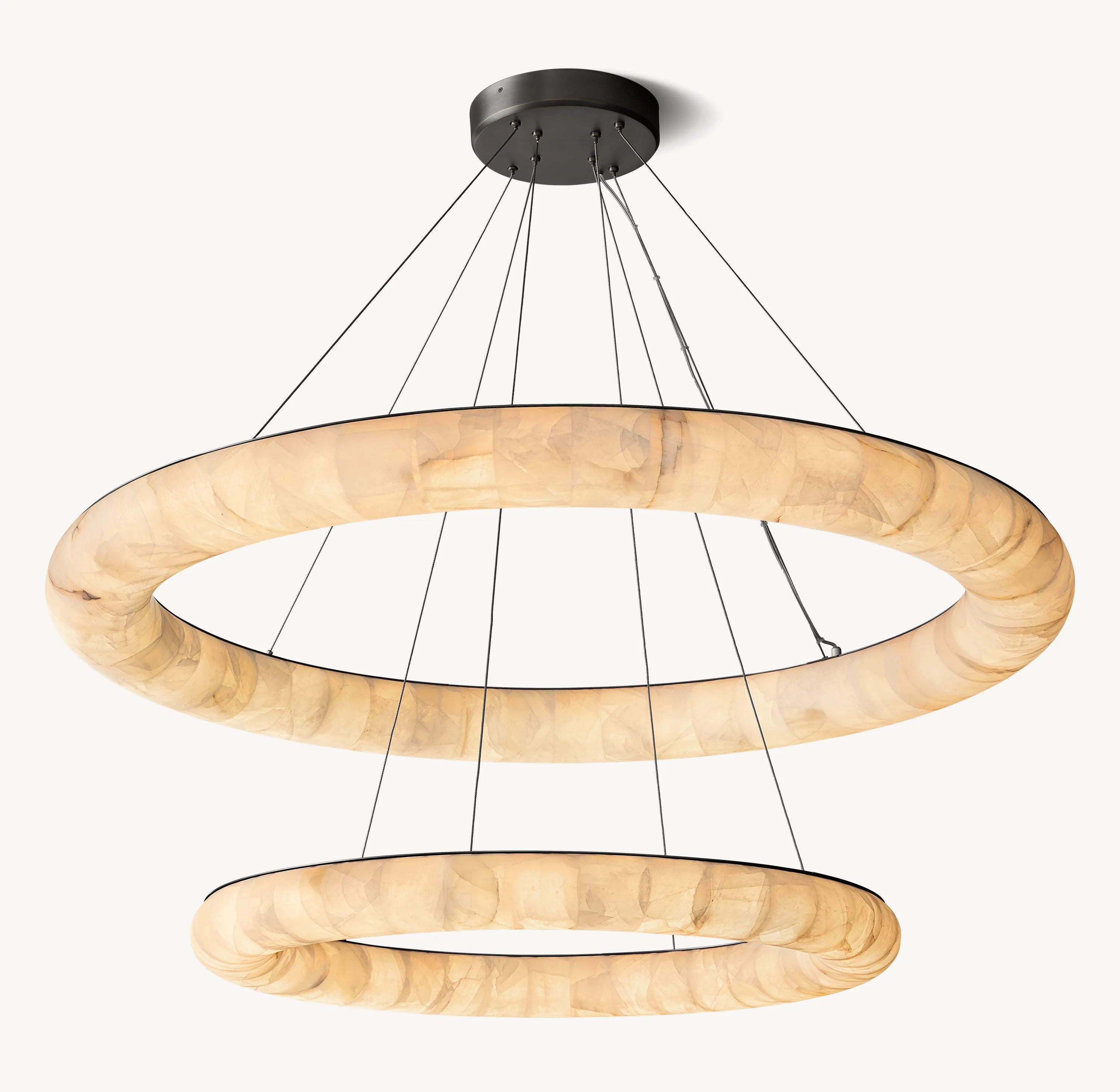 Lisse Ring Alabaster Chandelier - Rivage