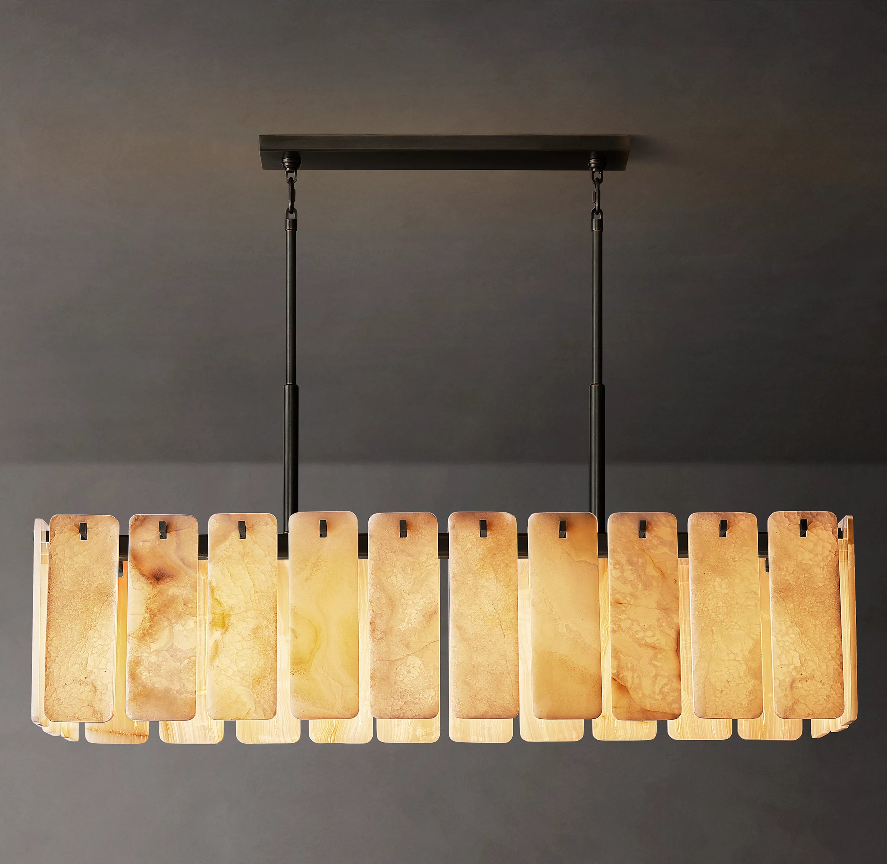 Alabaster Rectangular Chandelier - Calamette
