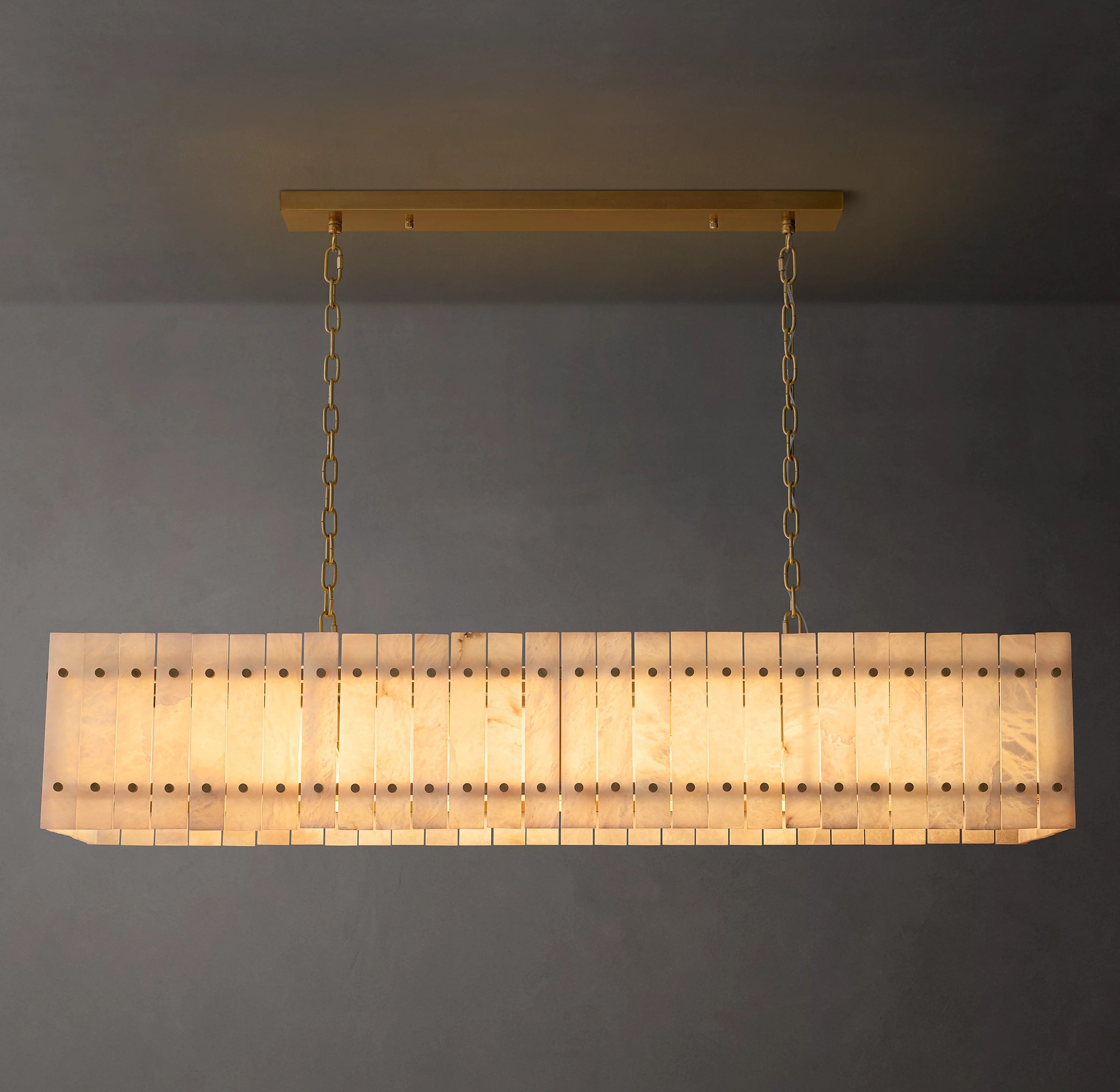 Alabaster Rectangular Chandelier - San Marco