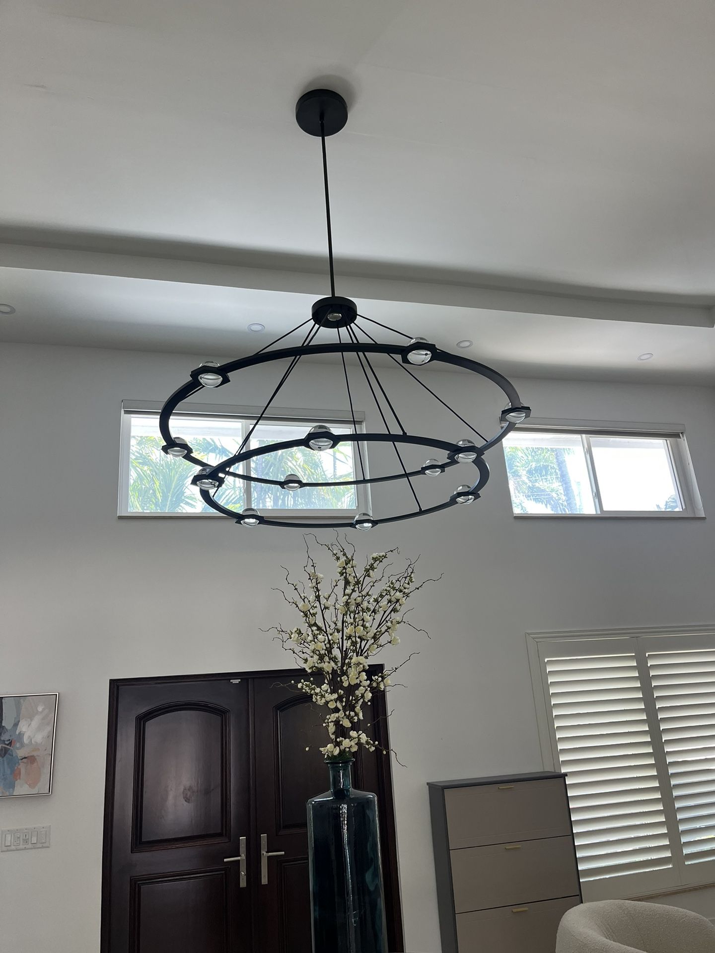 Globe Crystal Tiered Ring Chandelier - Eclatant