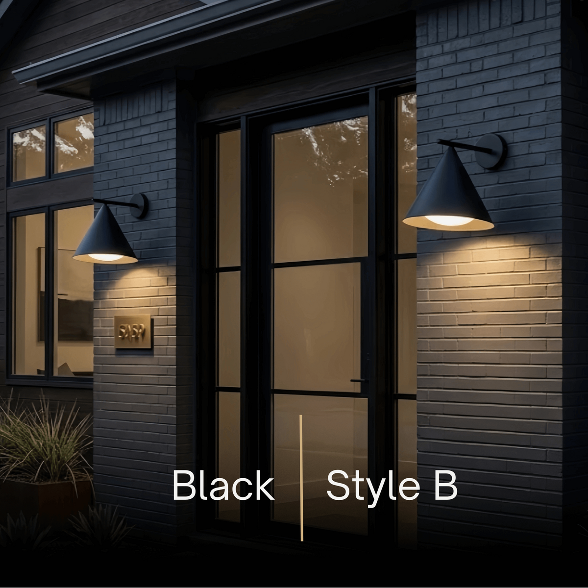 Irondale Minimalist Conical Outdoor Wall Lamp