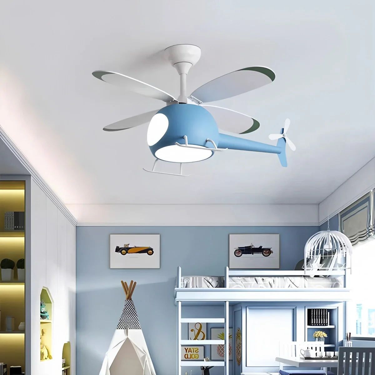 Deckenventilator-Flugzeuglampe für Kinderzimmer