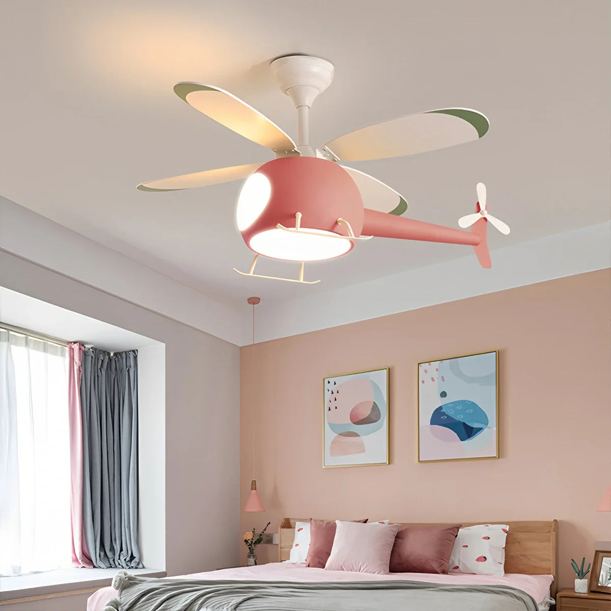Deckenventilator-Flugzeuglampe für Kinderzimmer