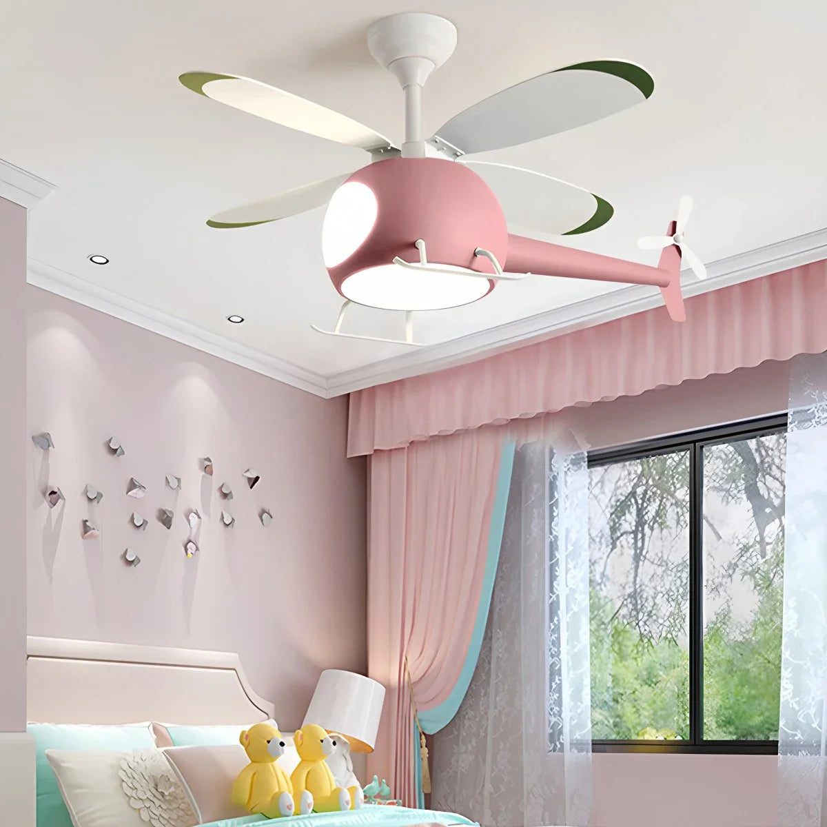 Deckenventilator-Flugzeuglampe für Kinderzimmer
