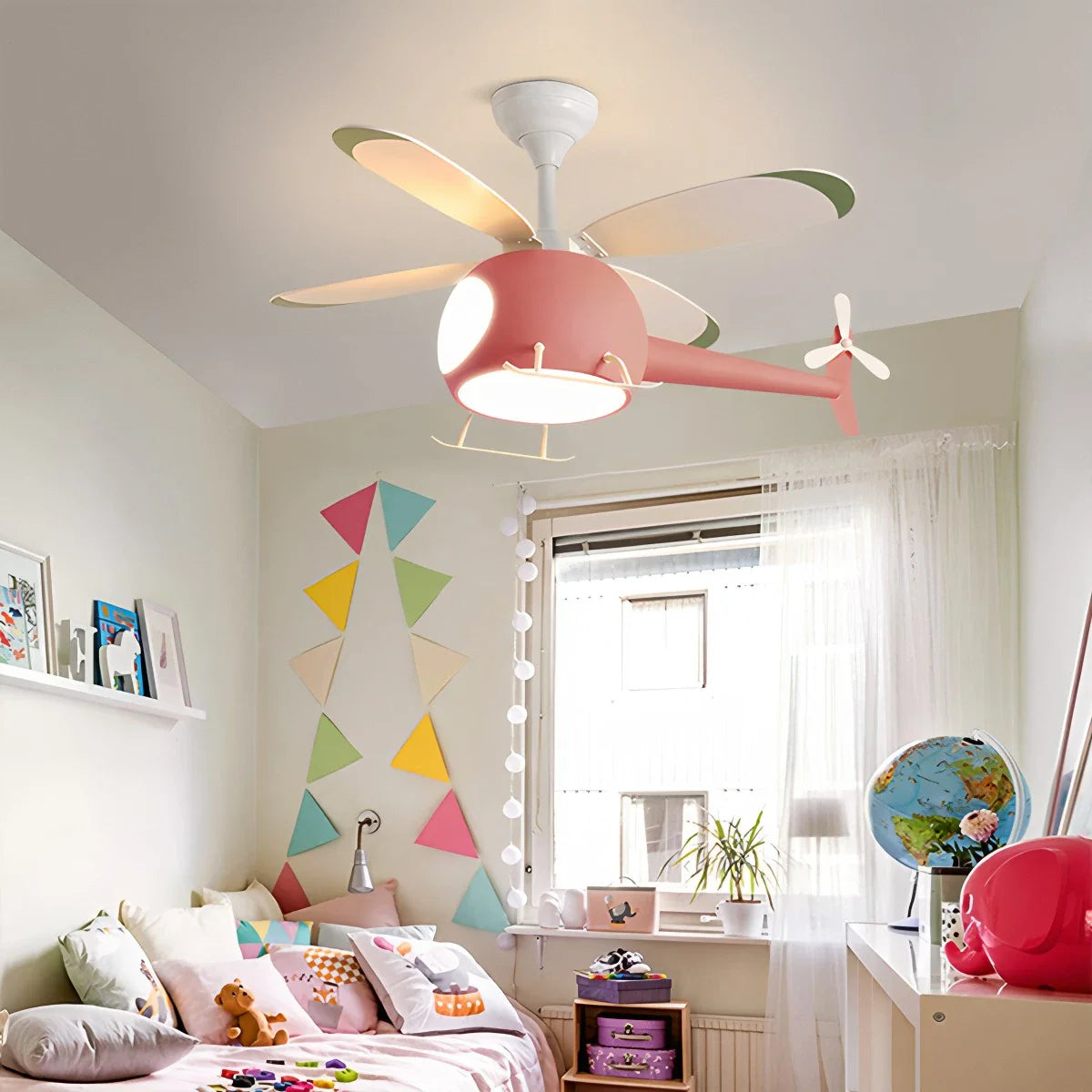 Deckenventilator-Flugzeuglampe für Kinderzimmer