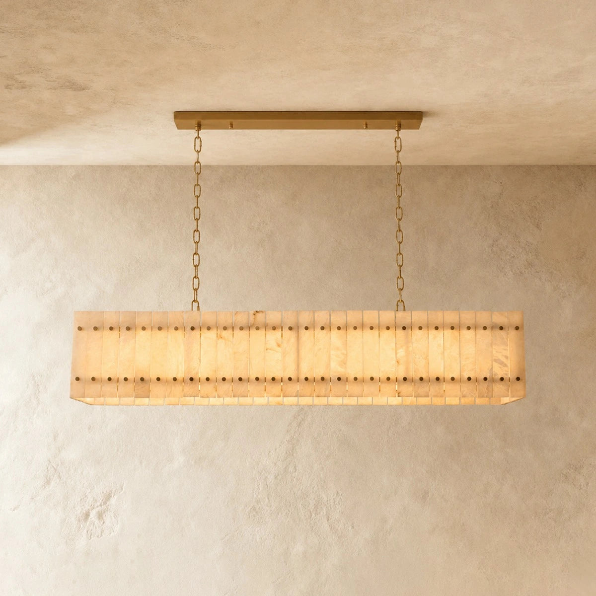 Alabaster Rectangular Chandelier - San Marco