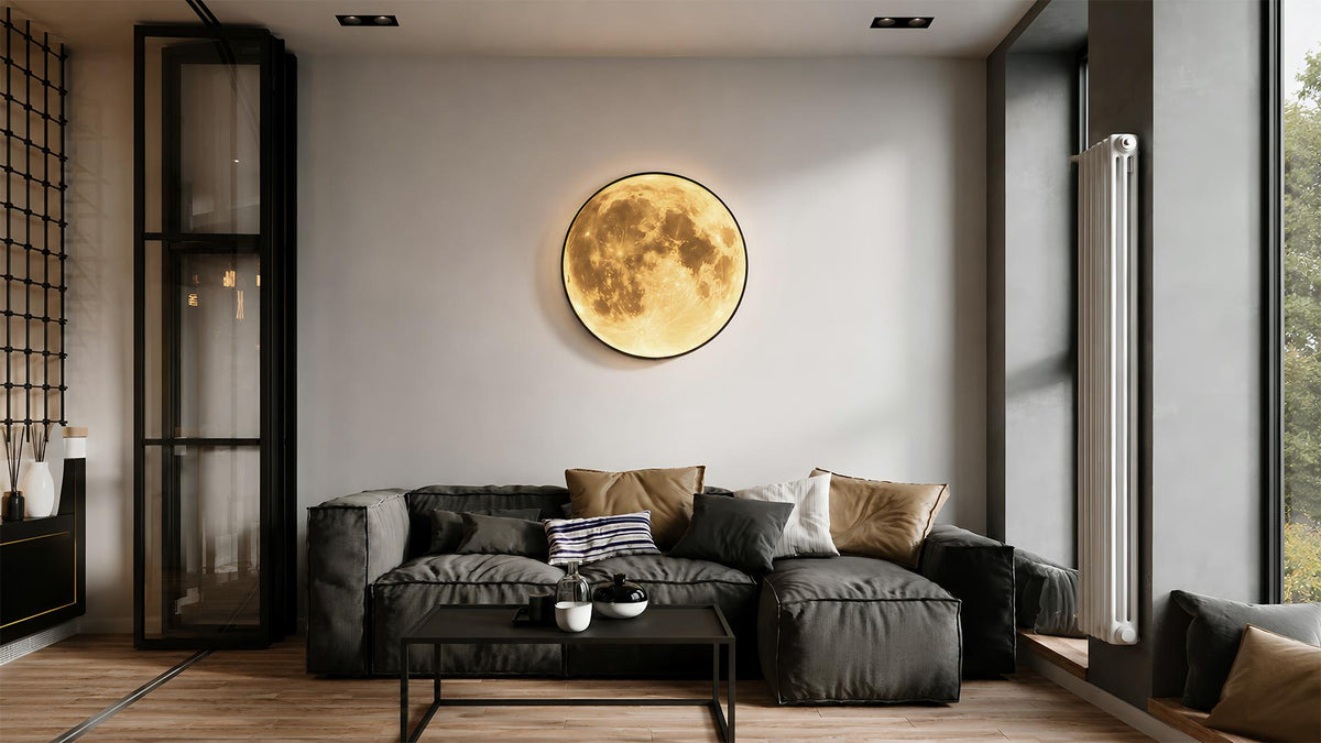 Mond-Wandleuchte – Beleuchtete Kunst für Schlafzimmer und Wohnräume