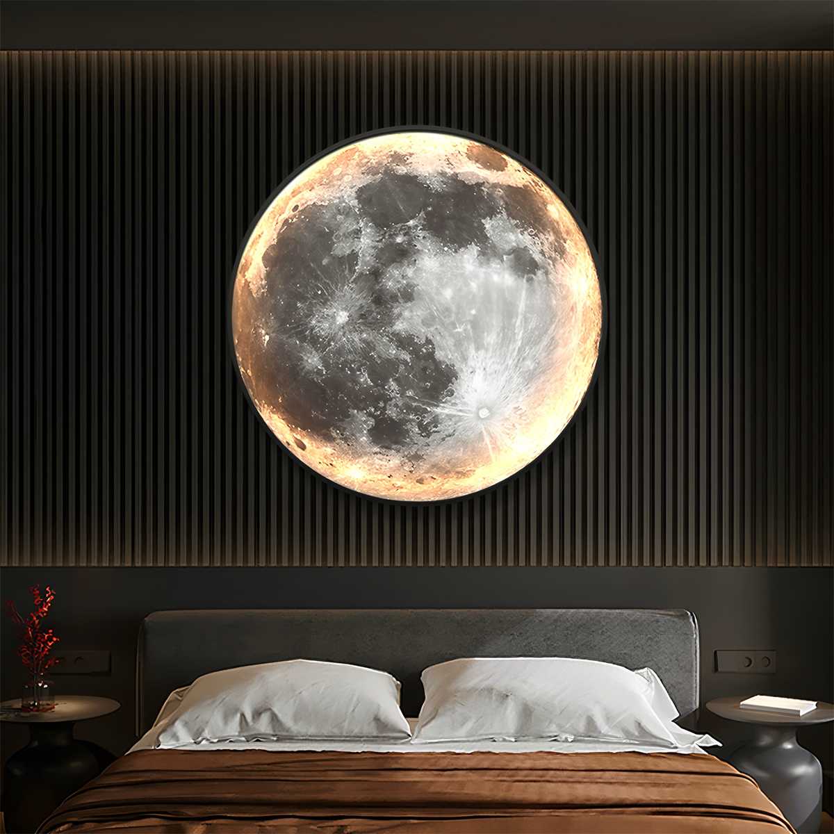 Astro Mond Wandleuchte Beleuchtete Kunst