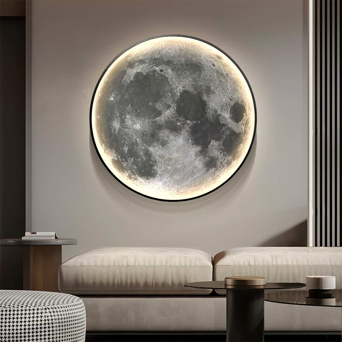 Astro Mond Wandleuchte Beleuchtete Kunst