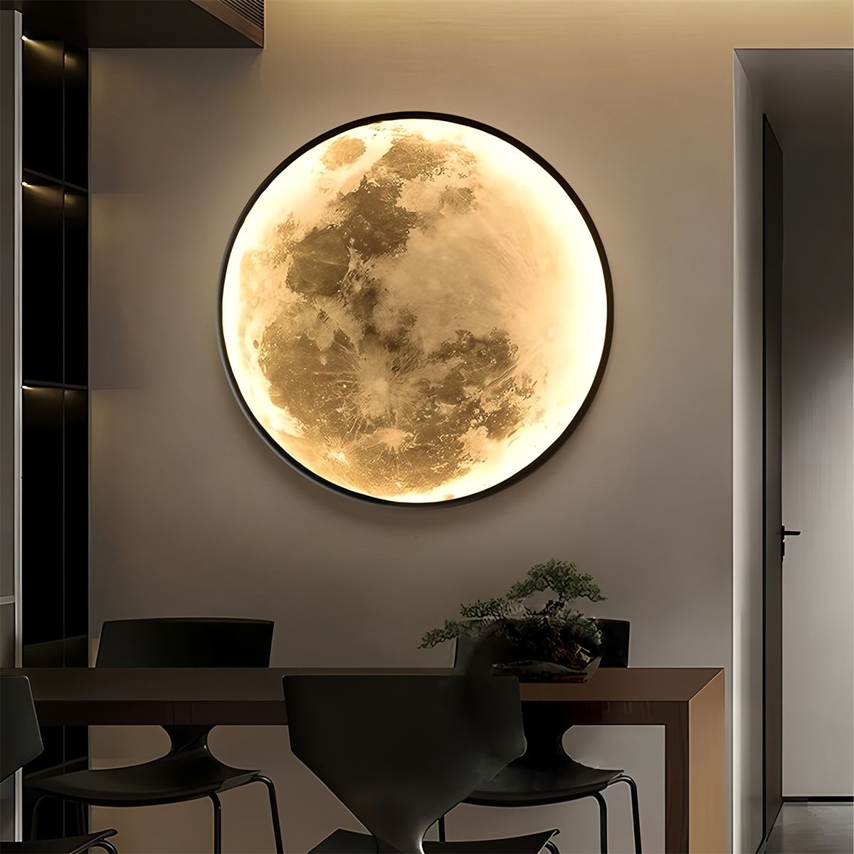 Astro Mond Wandleuchte Beleuchtete Kunst