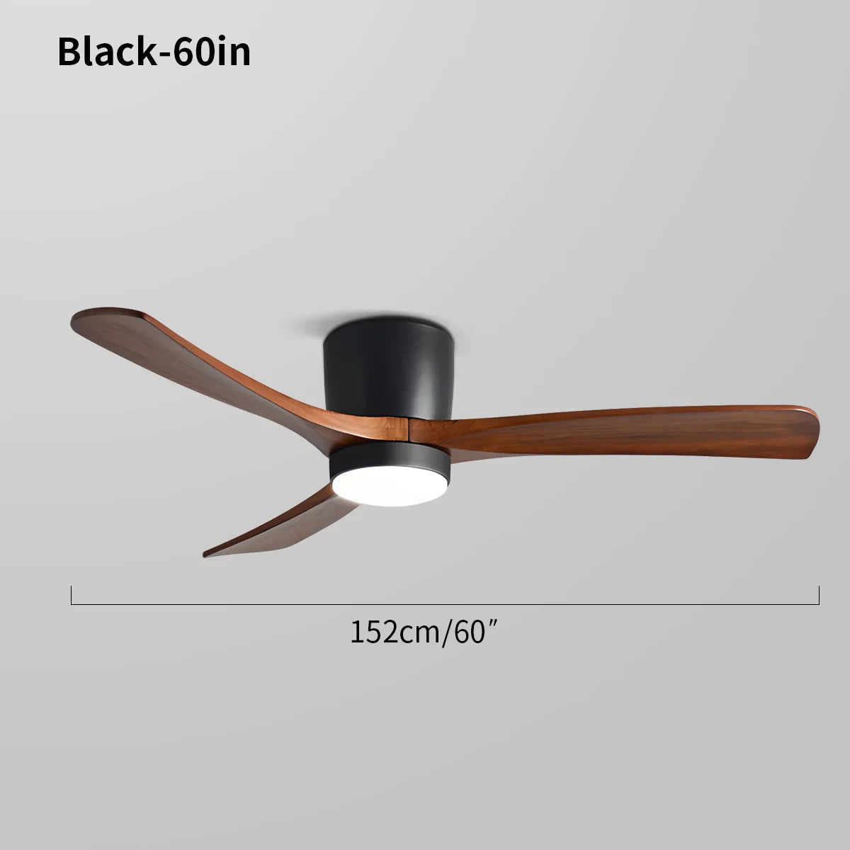 Großer, flacher Deckenventilator mit Beleuchtung