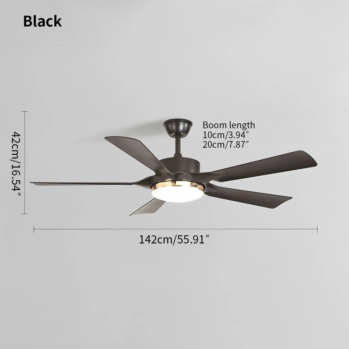 Dimmbarer Deckenventilator mit Licht & Fernbedienung