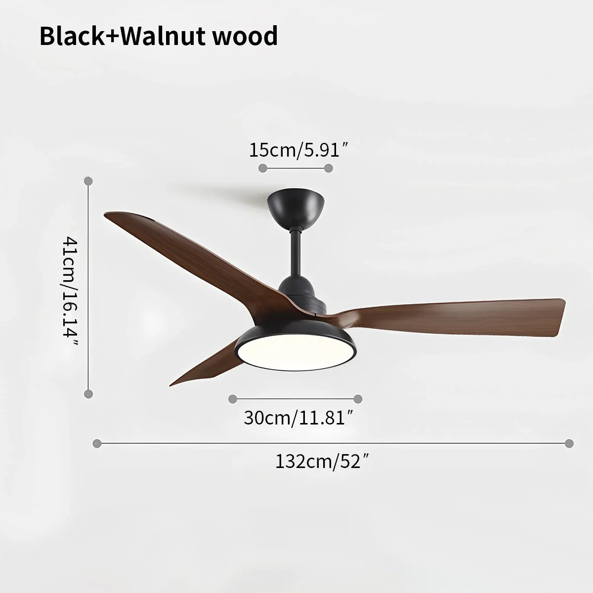Amerikanischer Retro-Deckenventilator mit Beleuchtung