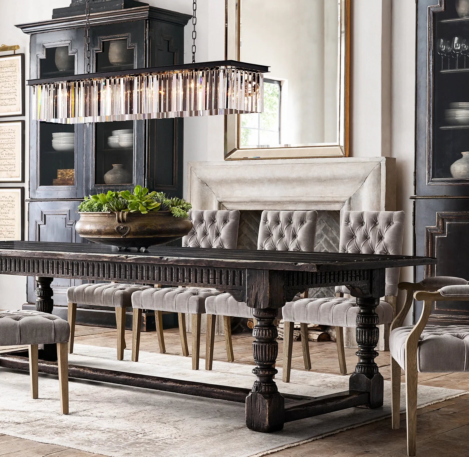 Crystal Prism Rectangular Chandelier - Rhys