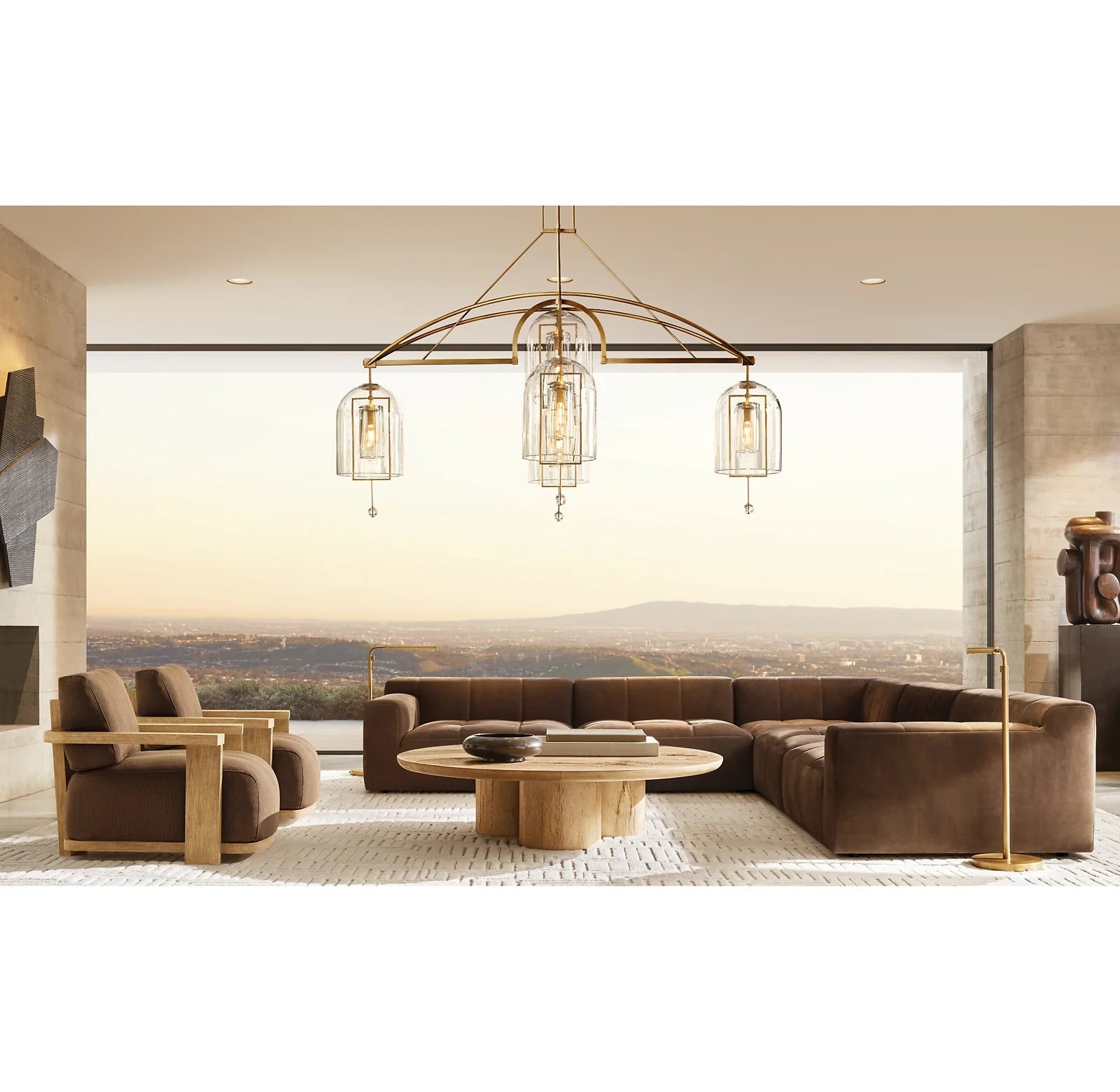 Bell Glass Chandelier - Fulcrum