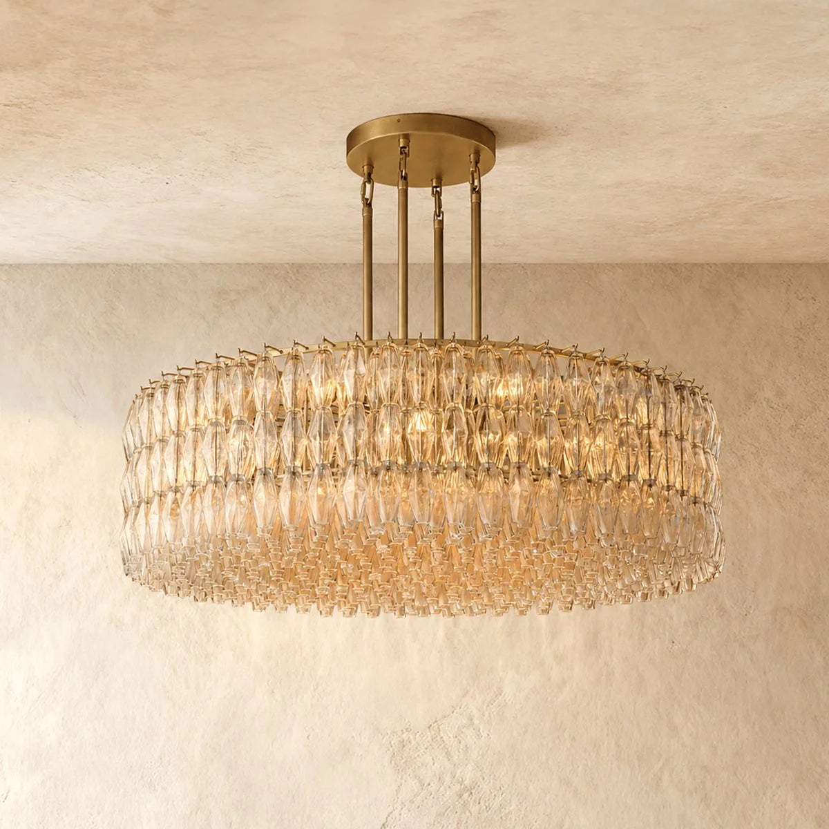 Clear Murano Glass Round Chandelier - Chiara