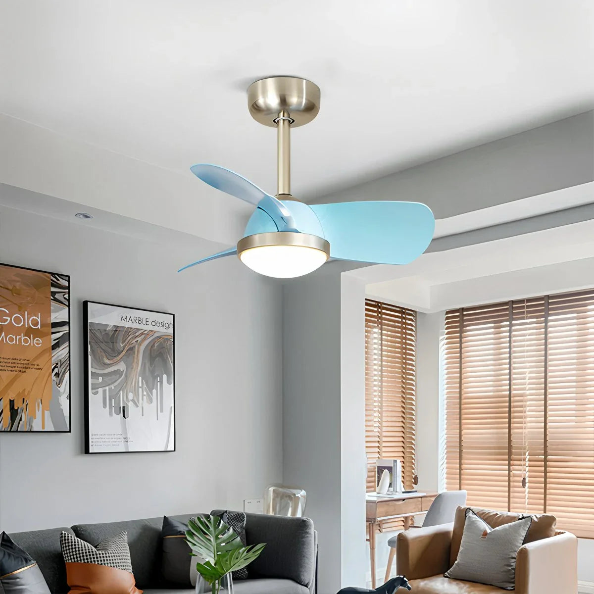Einfache Deckenventilatorlampe für Kinderzimmer