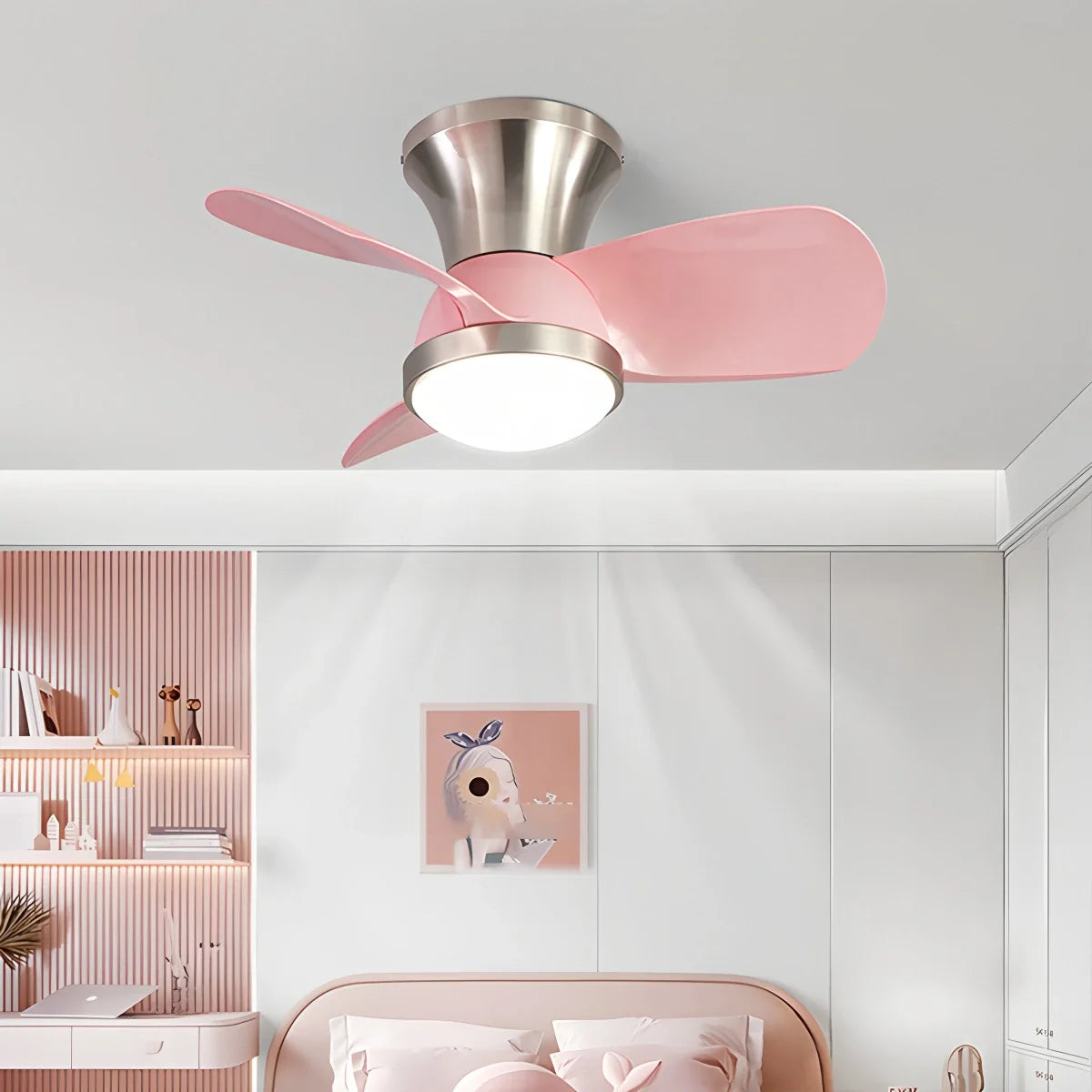 Einfache Deckenventilatorlampe für Kinderzimmer